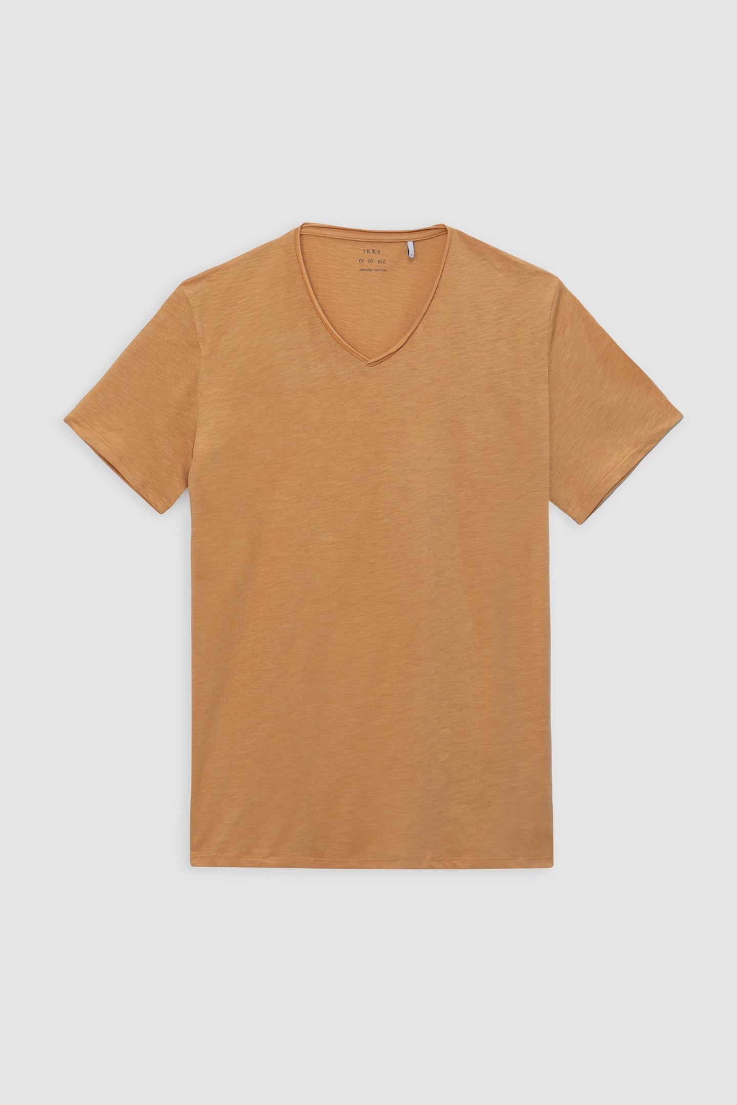 TURMERIC ORGANIC COTTON ESSENTIAL V-NECK T-SHIRT 4