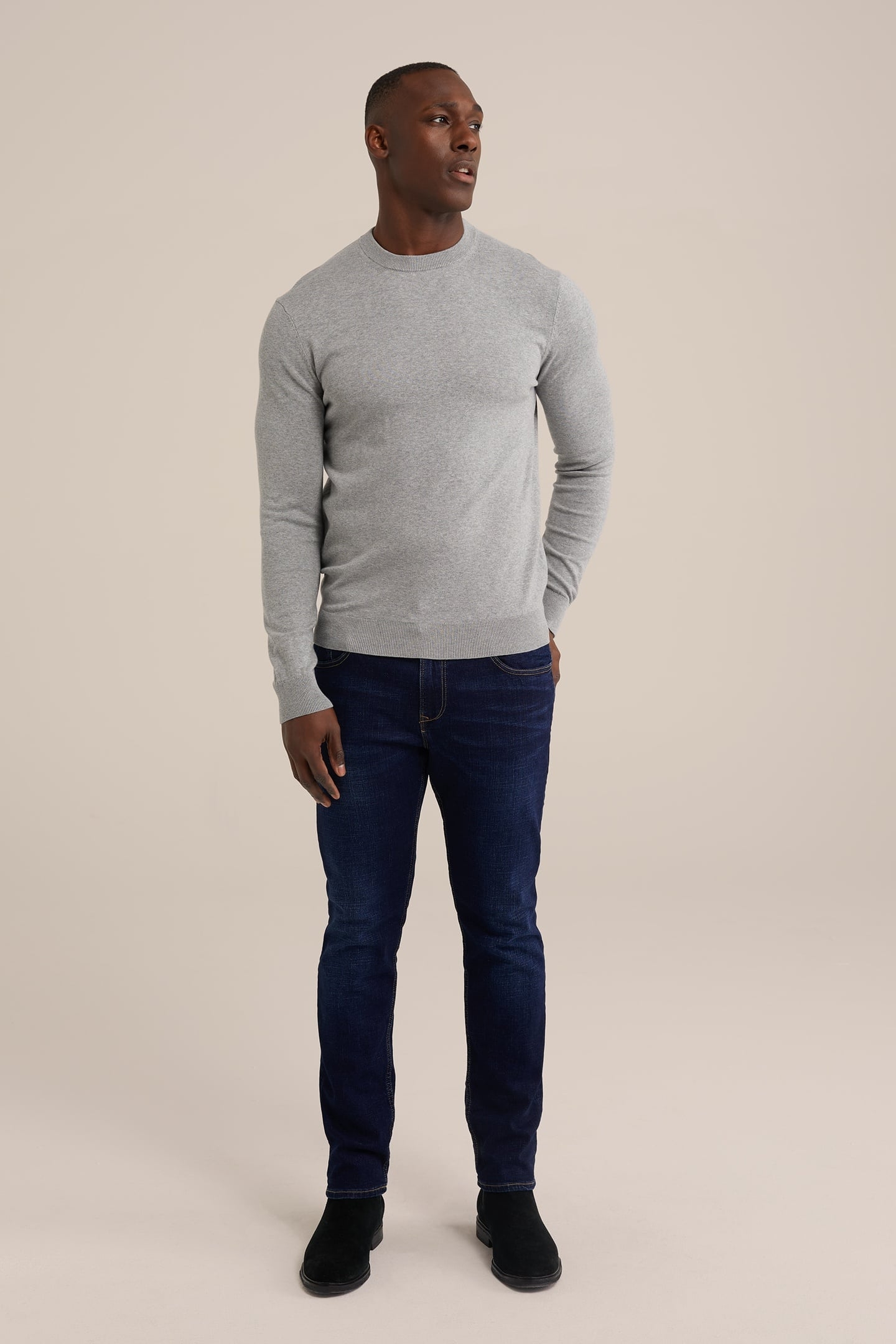 PULLOVER BLENDED LIGHT GREY 2