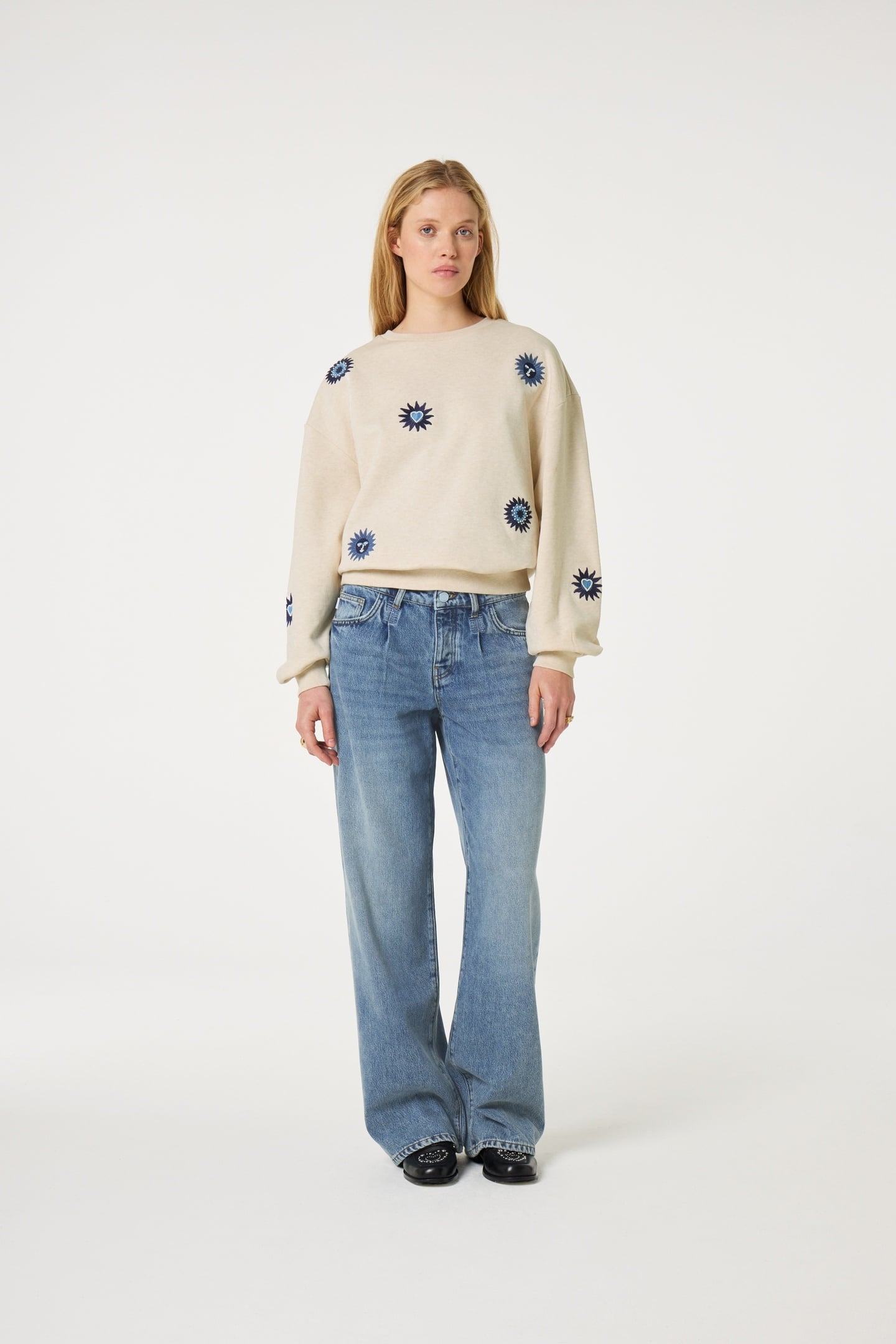 LUNA SWEATER OATMEAL MELANGE 1