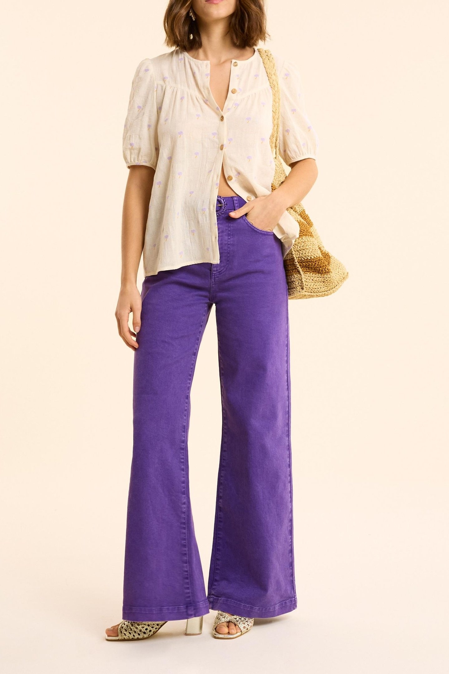 PURPLE WIDE-LEG JEANS ALICIA INK 2