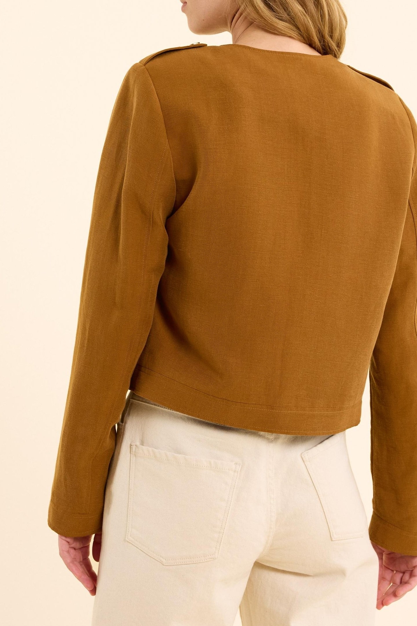 SHORT CAMEL SUIT JACKET CAMEL 3