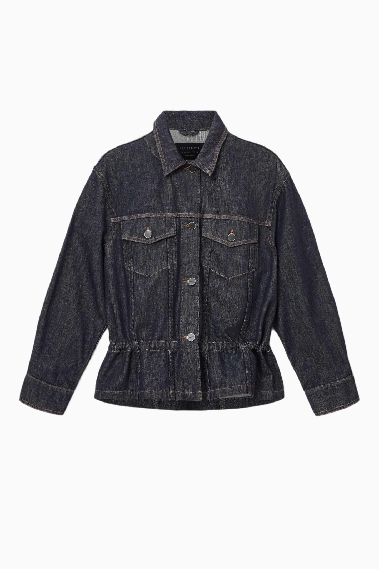 DENBY PEPLUM TRUCKER RAW INDIGO BLUE 5
