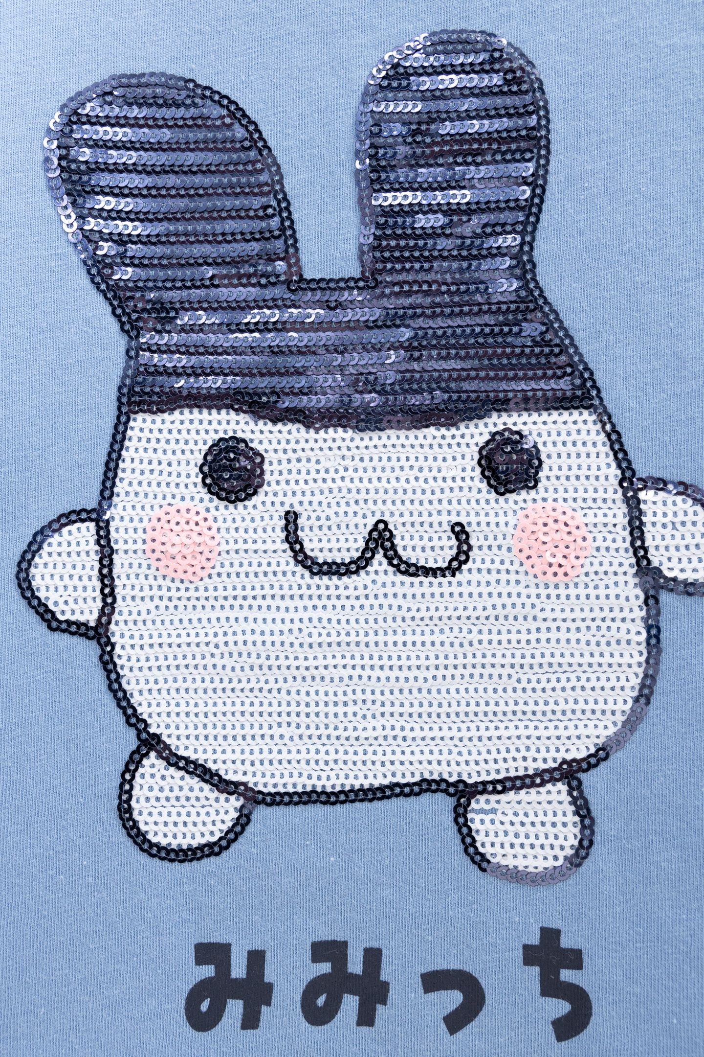 SEQUINED ORGANIC BLUE T-SHIRT TAMAGOTCHI X IKKS 5