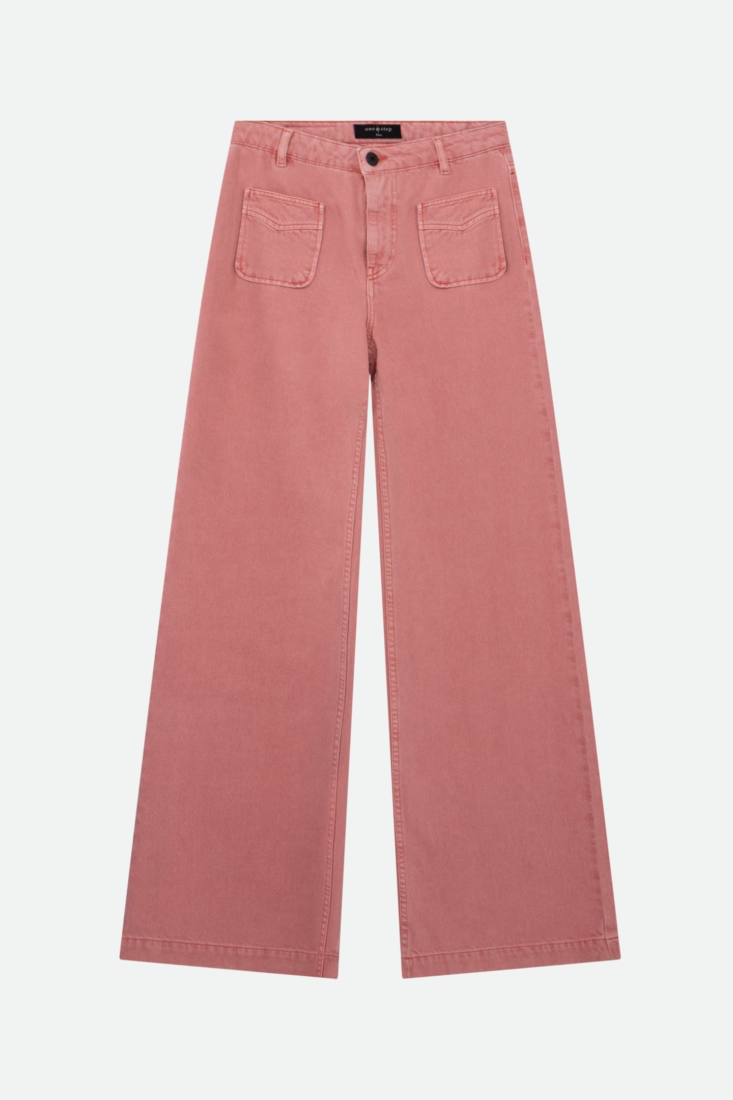 LE HAILEY - OVERDYED PINK FLARED JEANS 2
