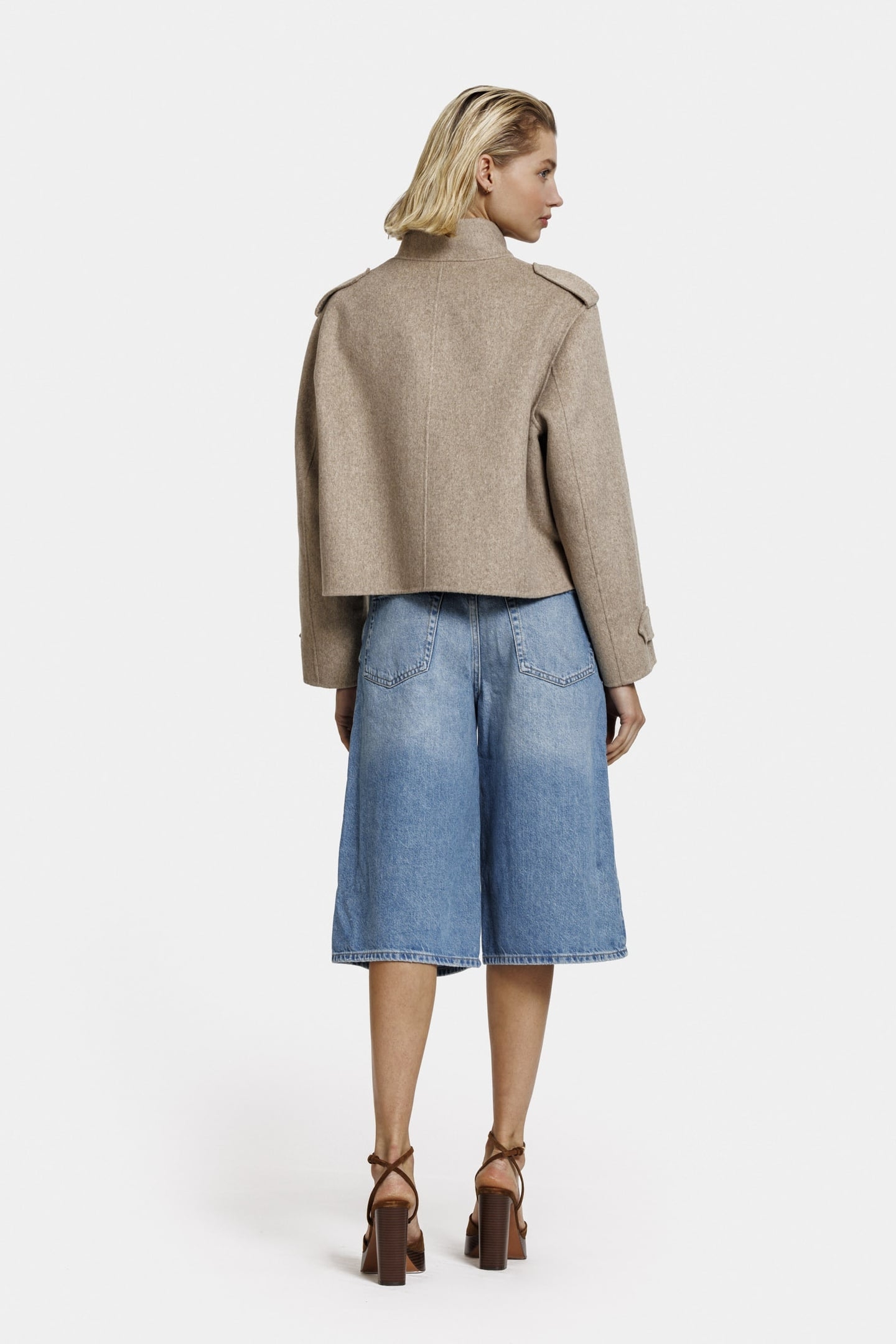 BEVERLY JACKET D BEIGE MELANGE 3