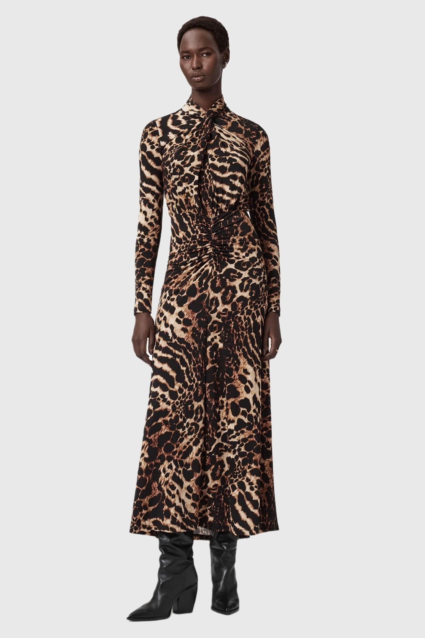 MINA DRESS PARDUS HONEY BROWN 2