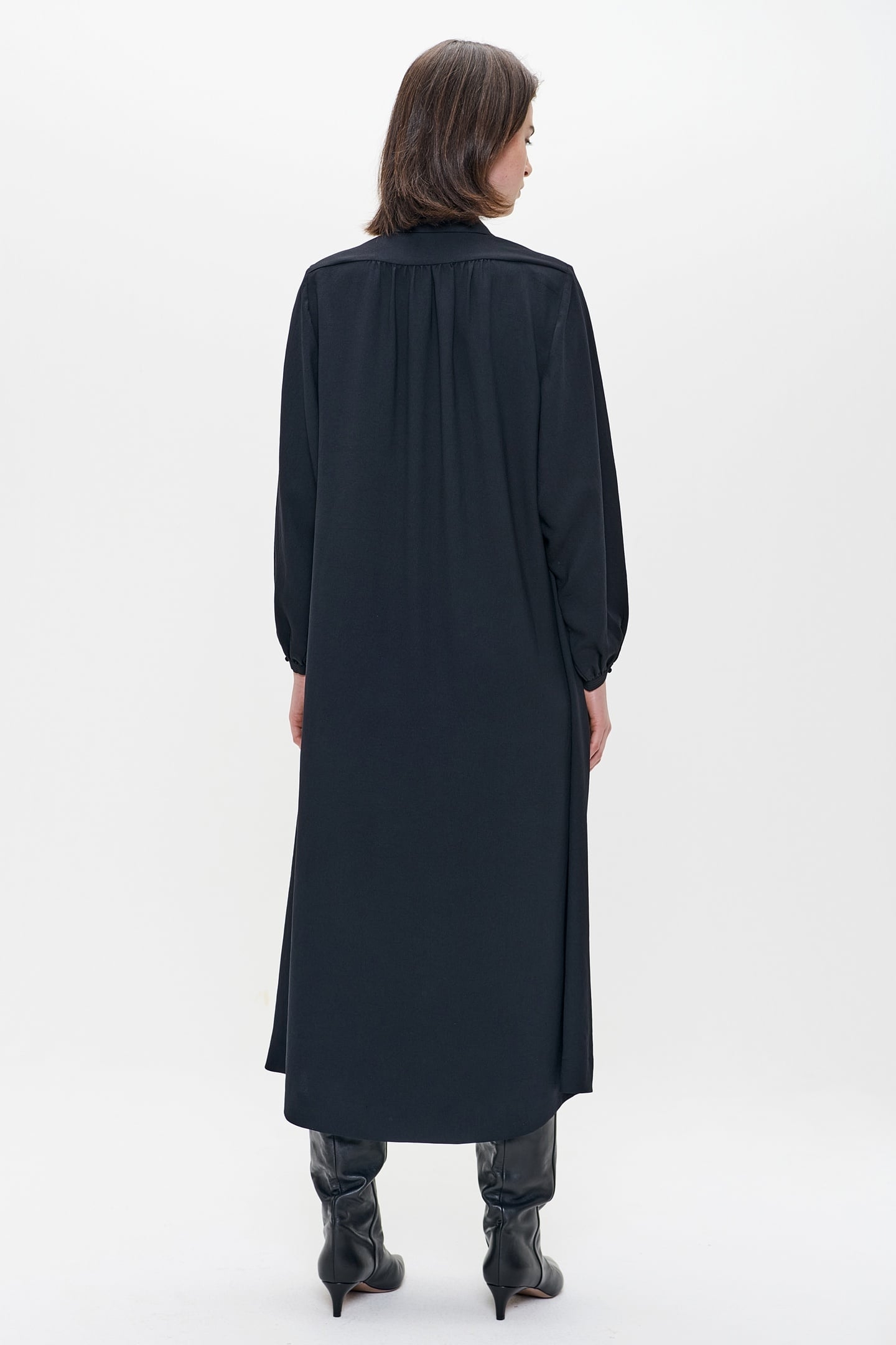 RELAXED LONG DRESS BLACK 3