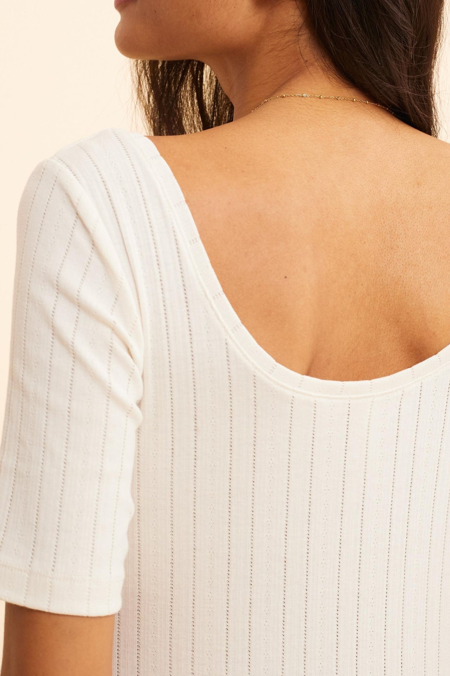 ECRU POINTELLE KNIT BODYSUIT ECRU 6