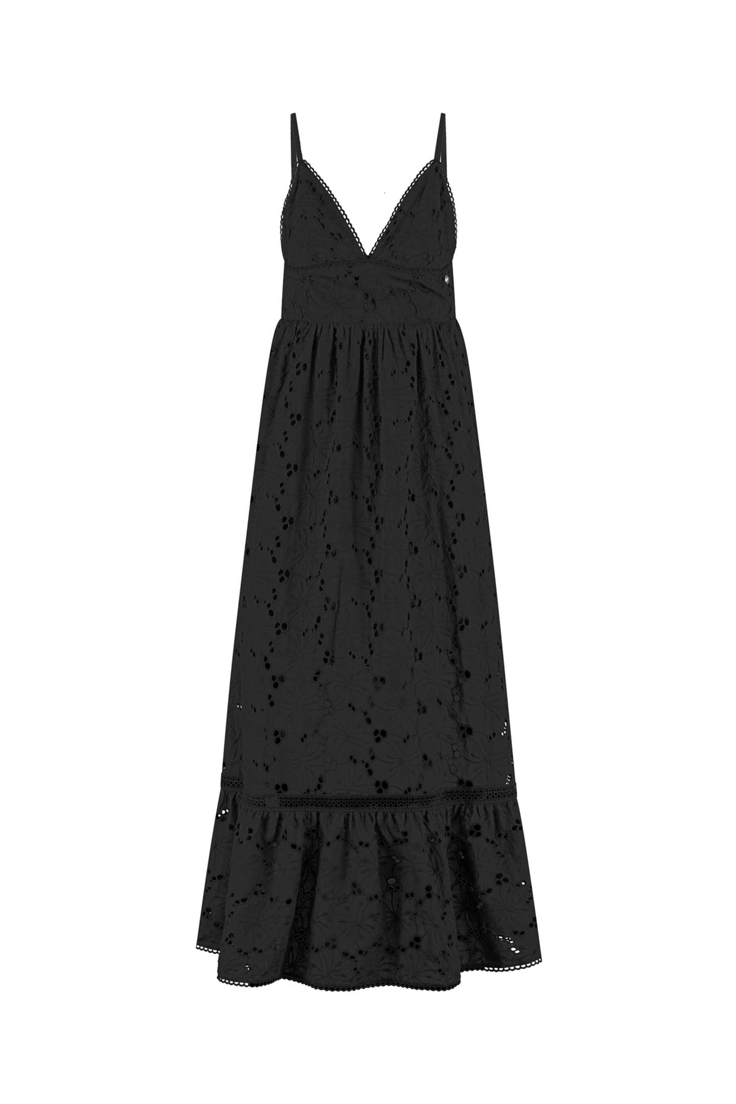 JASMIN DRESS FLOWER BRODERIE BLACK FLOWER BRODERIE 7