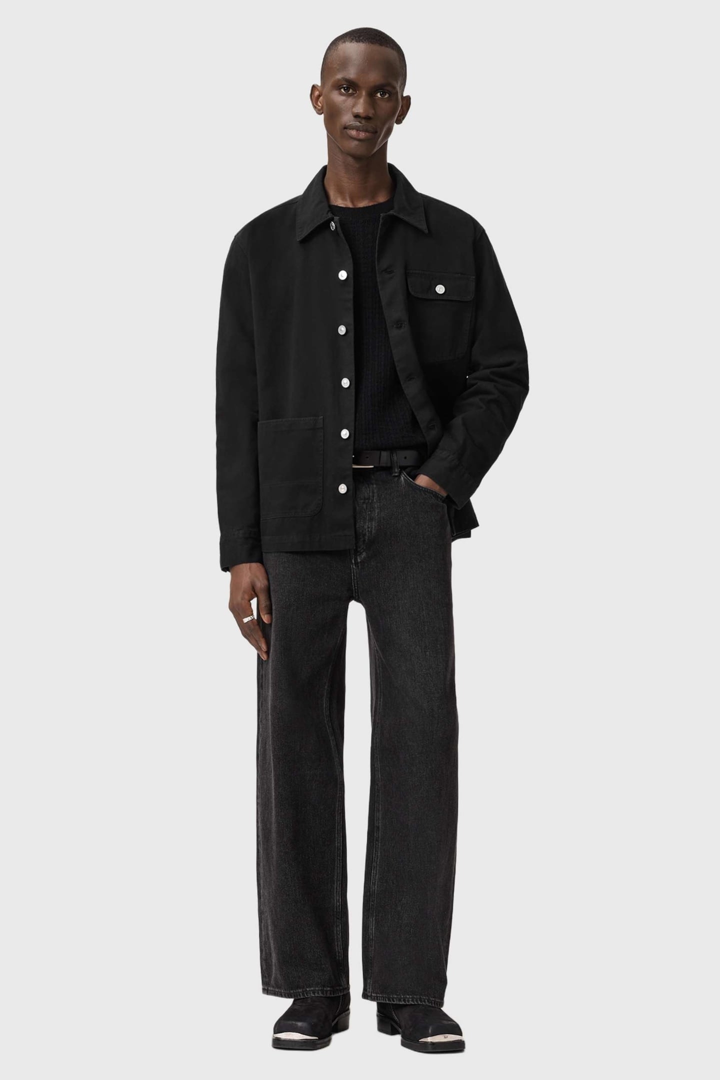NEVIS CHORE SHIRT BURNISHED BLACK 2