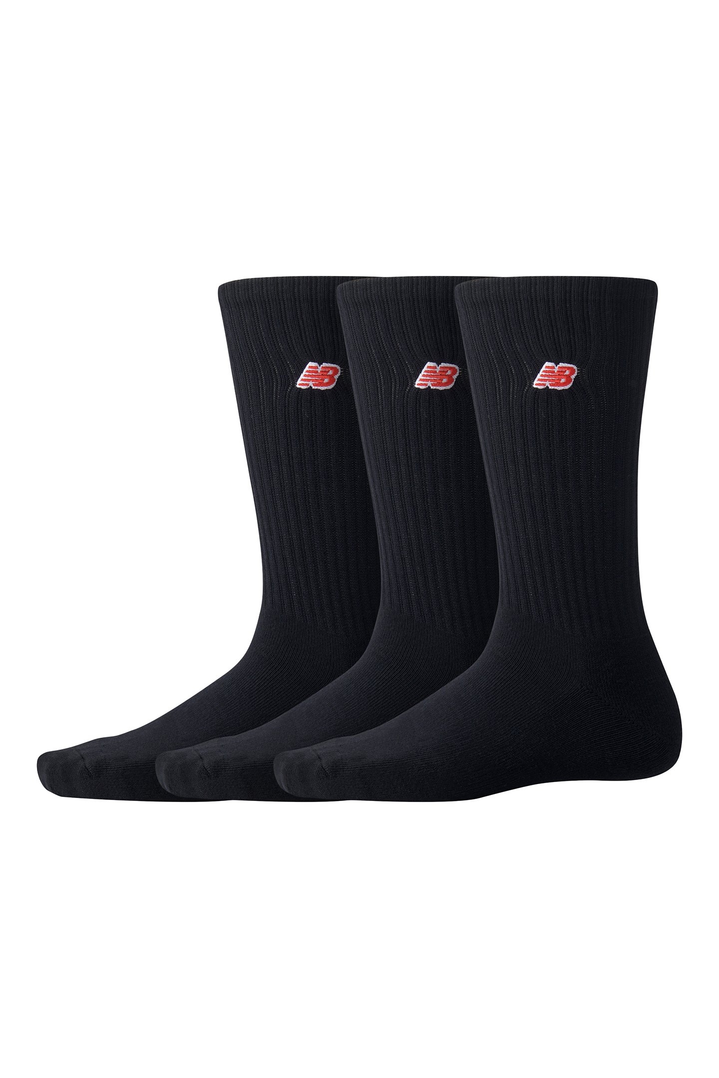 UNISEX NB PATCH LOGO CREW 3 PAIRS BLACK 1