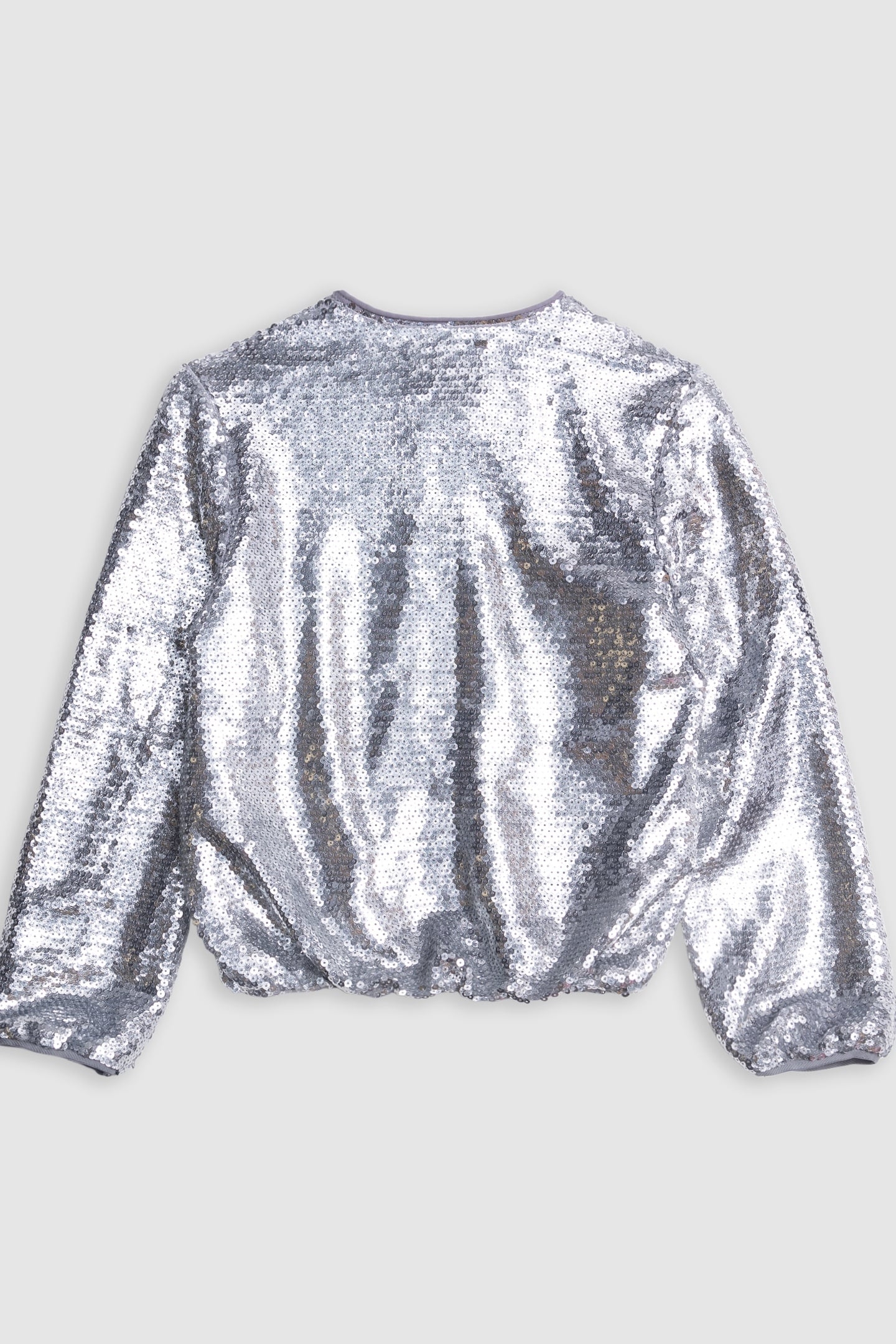 SILVER BOMBER WITH EMBROIDERED SEQUINS 2