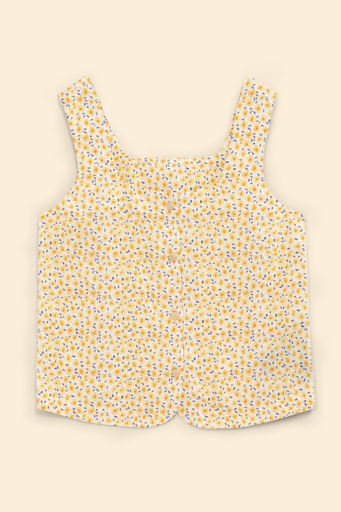 STRAP TOP WITH YELLOW FLOWER PRINT YELLOW 5