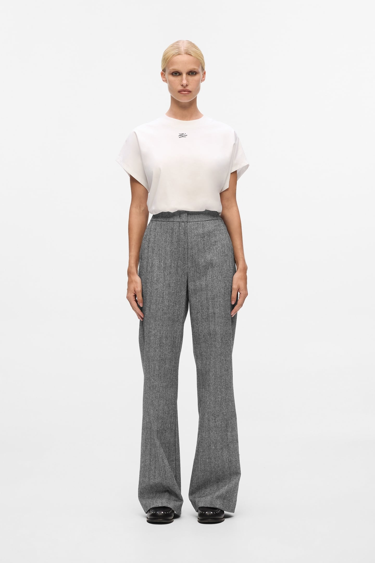 GREY/BLACK TWEED PANTS 1