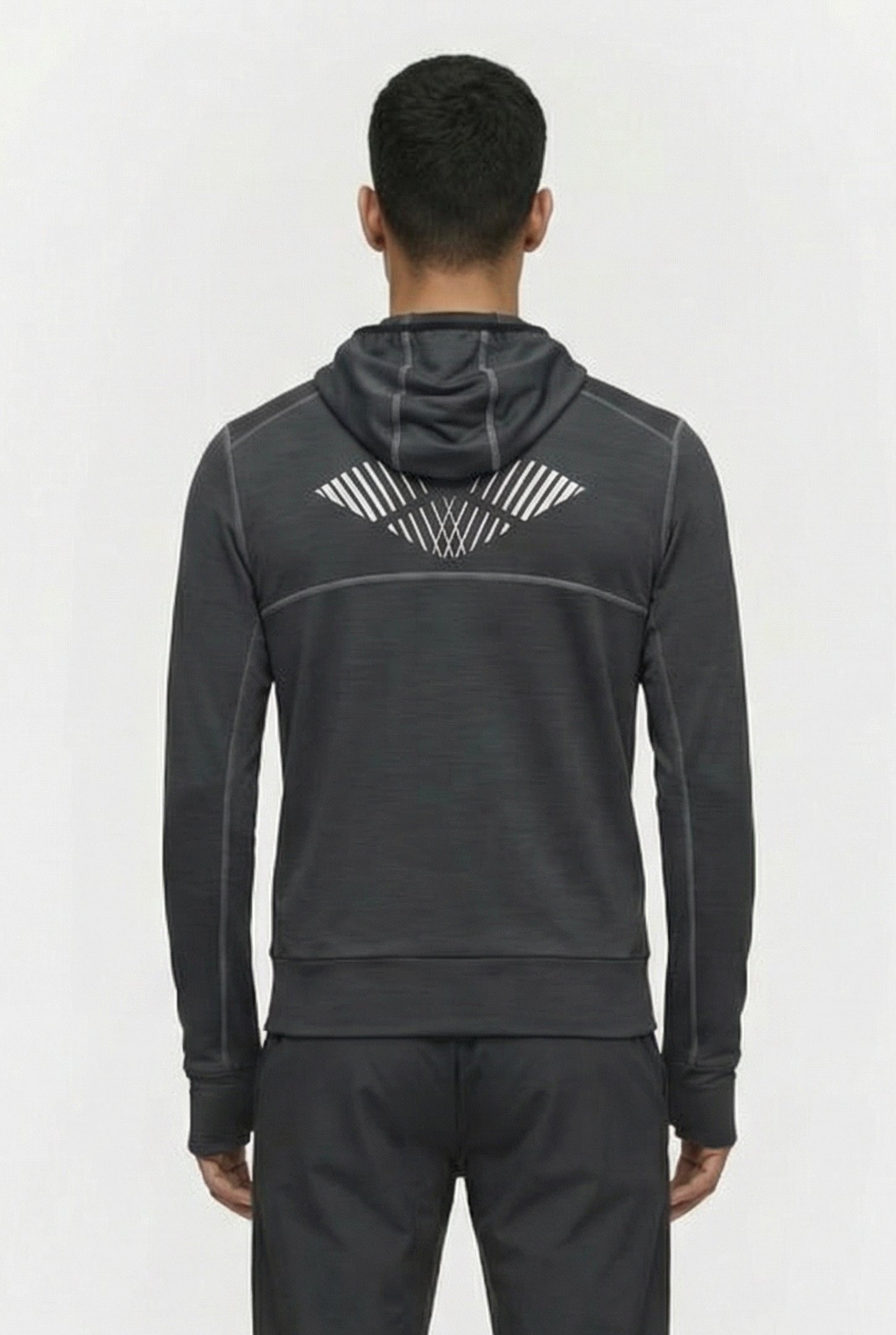 MEN'S HOODED JACKET SPACER LOGO BLACK 2