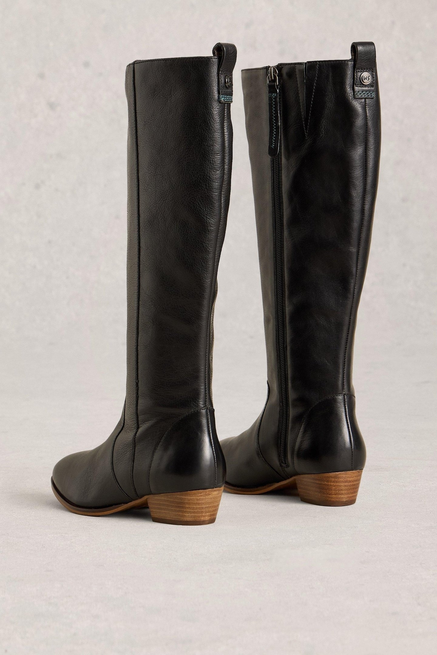 WILLOW LEATHER KNEE HIGH BOOT PURE BLACK 2
