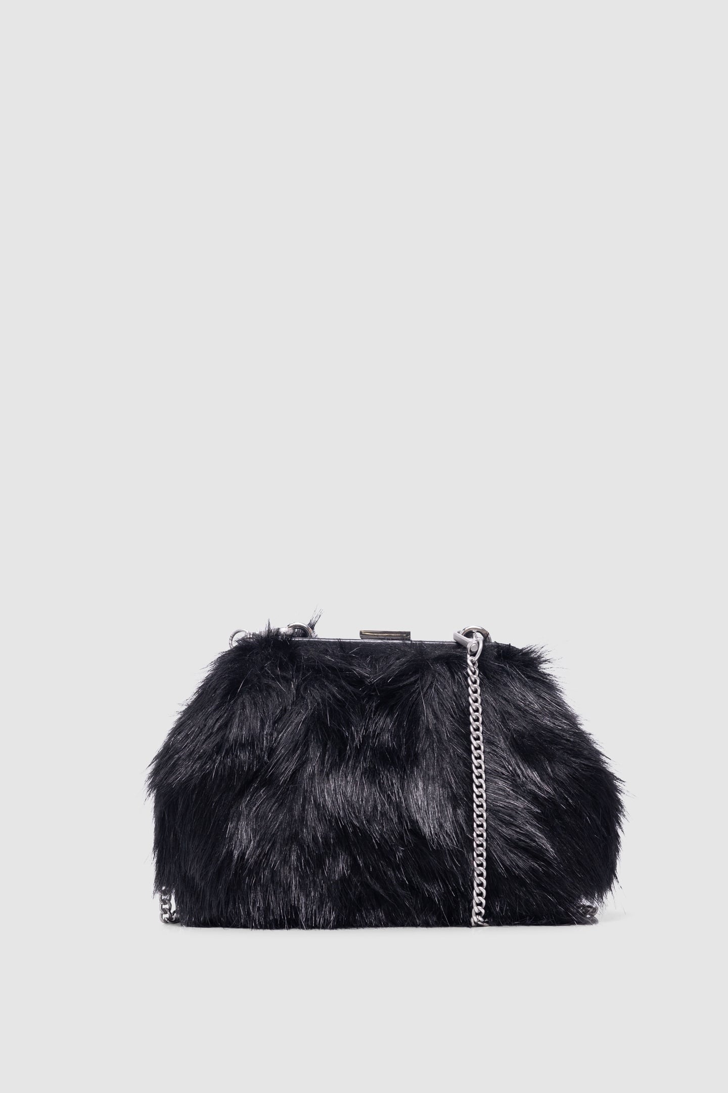 BLACK CLUTCH BAG WITH REMOVABLE HANDLE 3