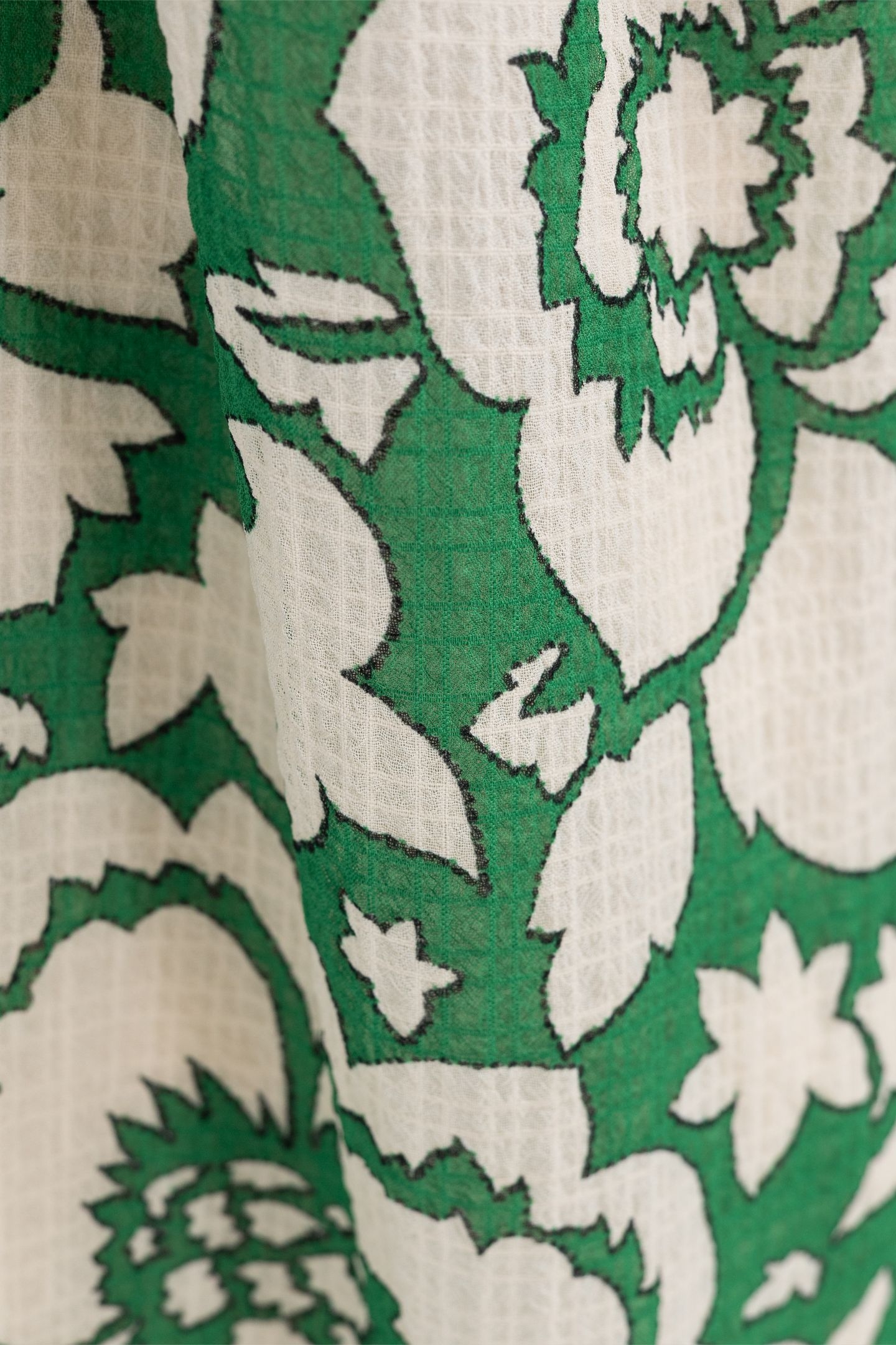 GREEN MAXI DRESS WITH TROPICAL PRINT 7