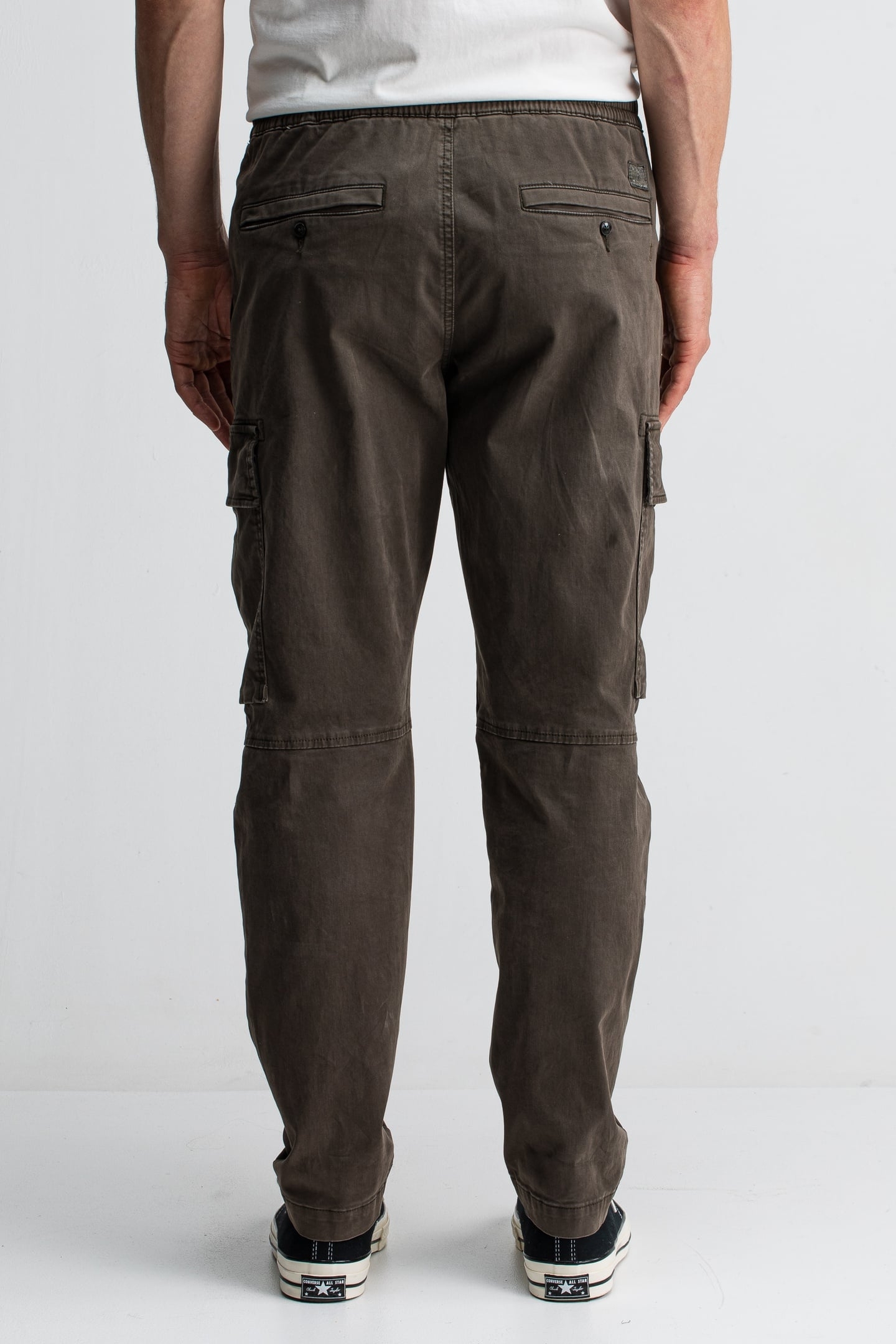 TRISTAN SLIM SATEEN CARGO MOCHA BROWN 2