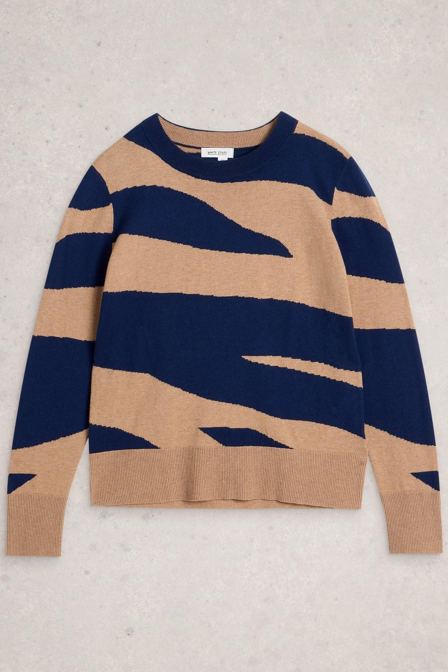 KATIE ABSTRACT JUMPER NAVY PRINT 3