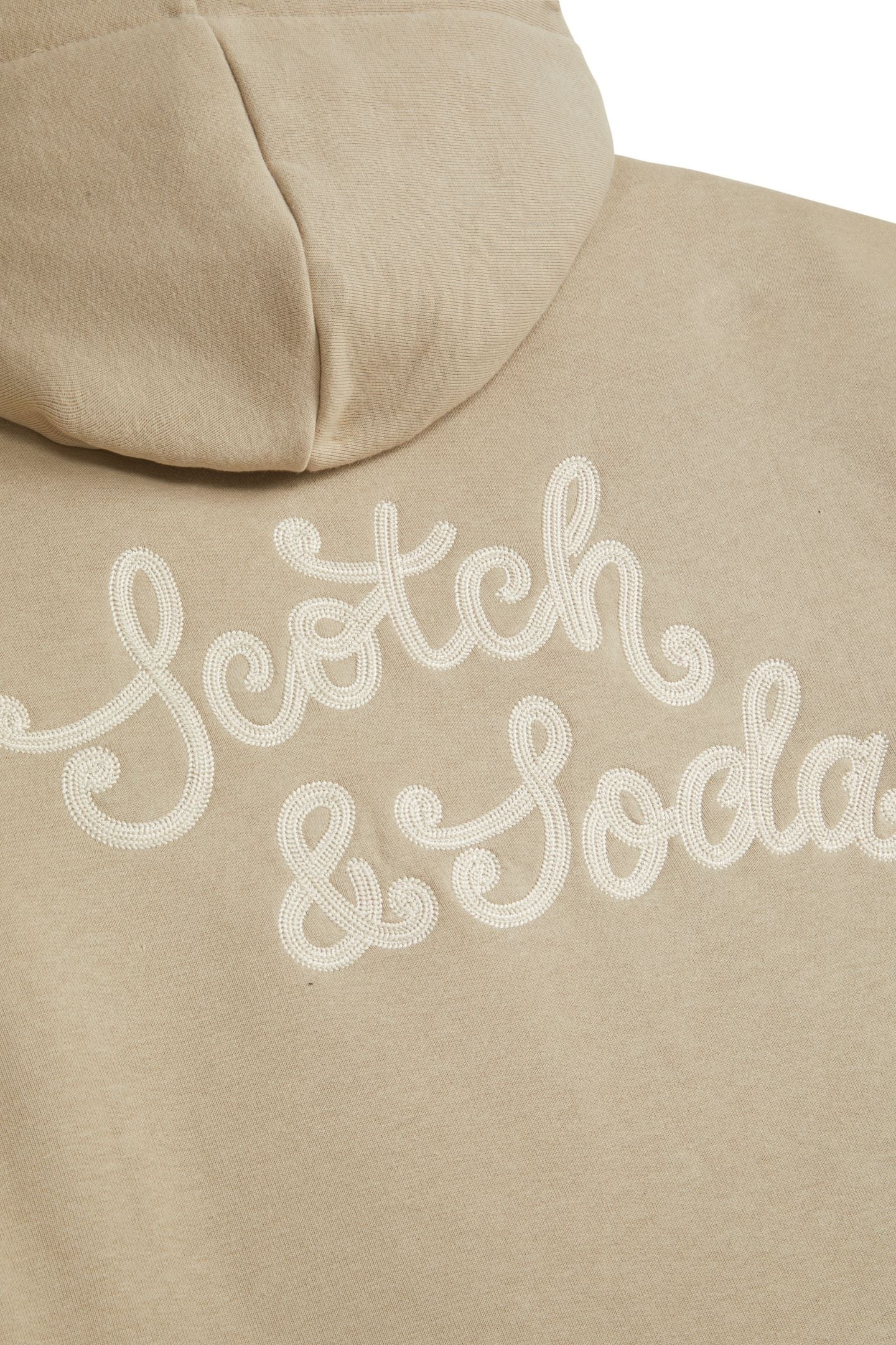 RELAXED FIT FLEECE GRAPHIC HOODIE TAUPE 8