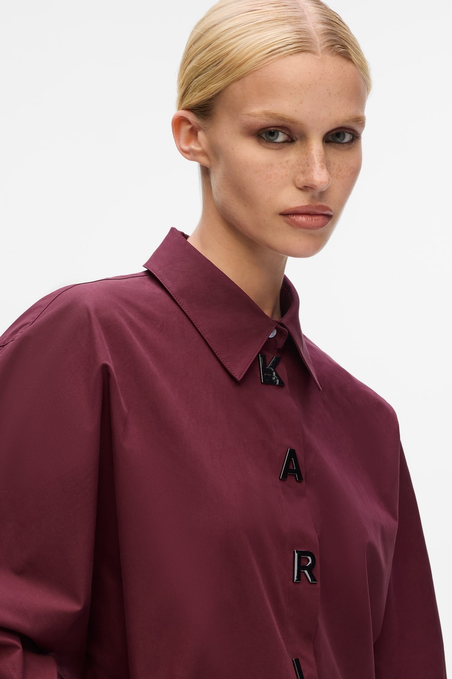 WINDSOR BURGUNDY KARL SNAP FASHION POPLIN SHIRT 6