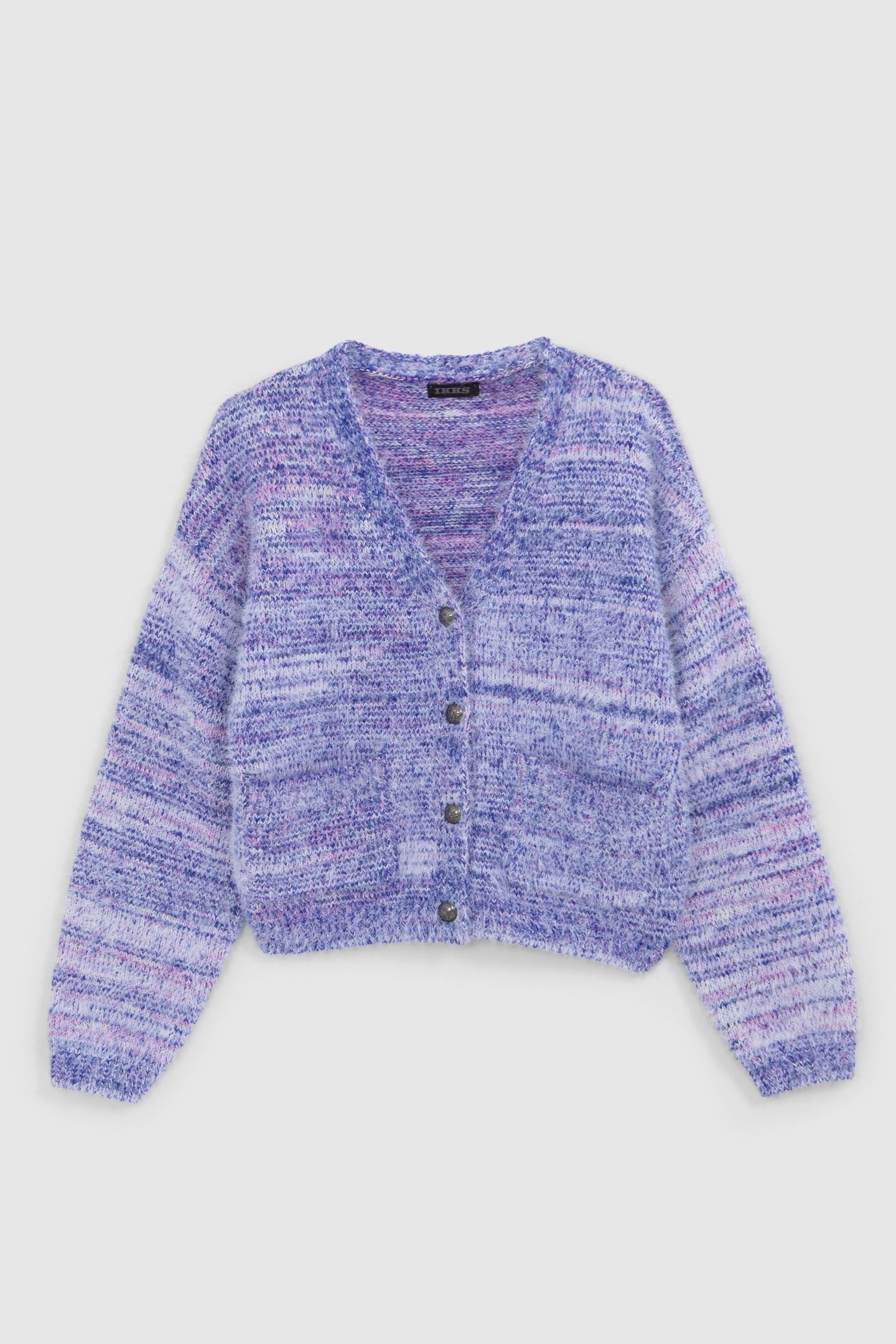 GIRL'S BLUE AND PINK KNITTED CARDIGAN 1