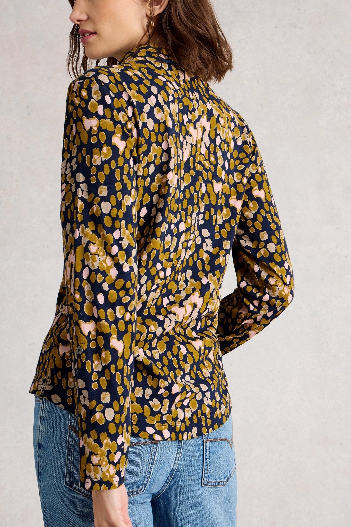 ANNIE JERSEY SHIRT CHARTREUSE PRINT 2