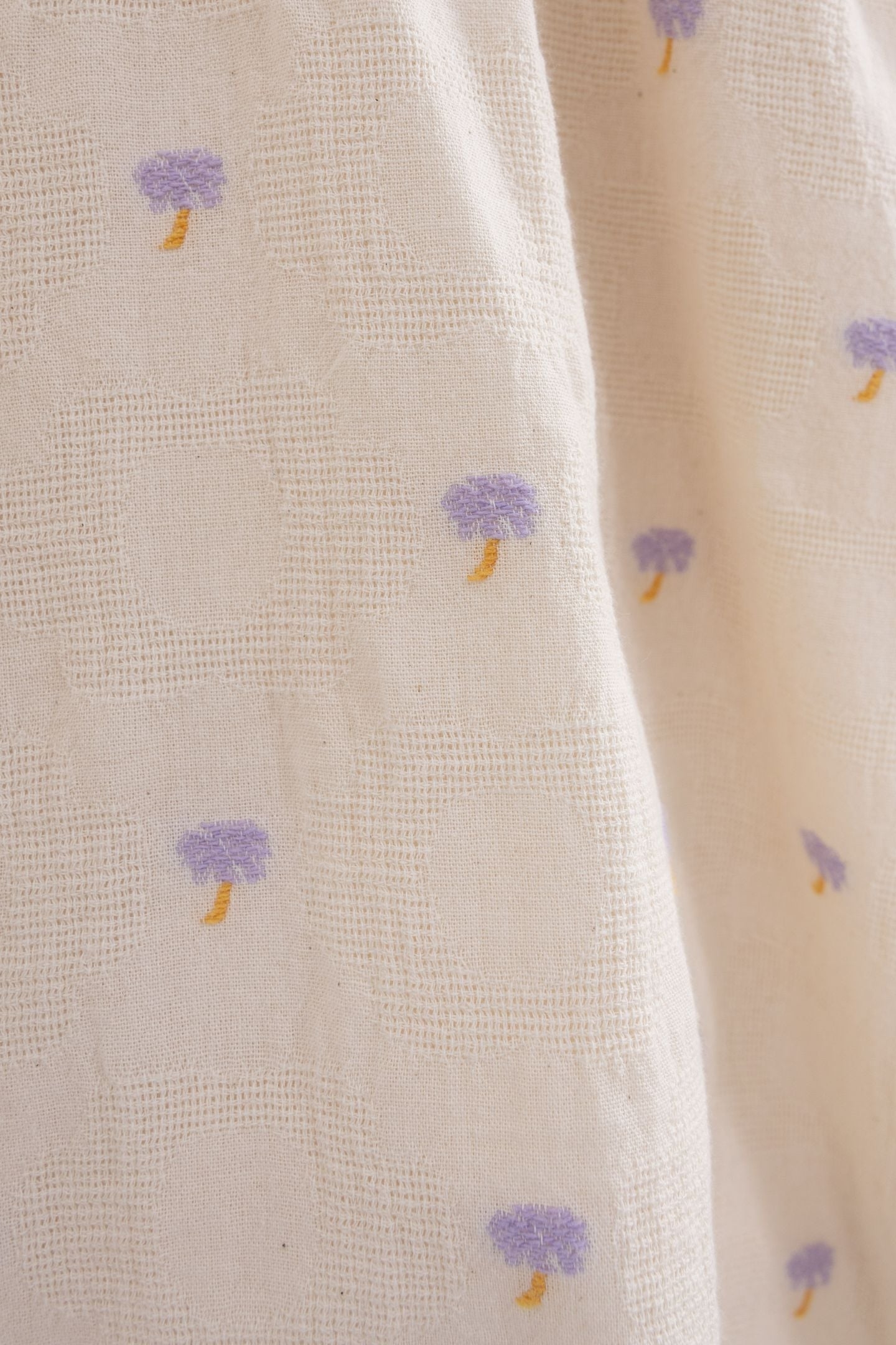 ECRU JACQUARD DRESS WITH PALM TREE EMBROIDERY ECRU 5