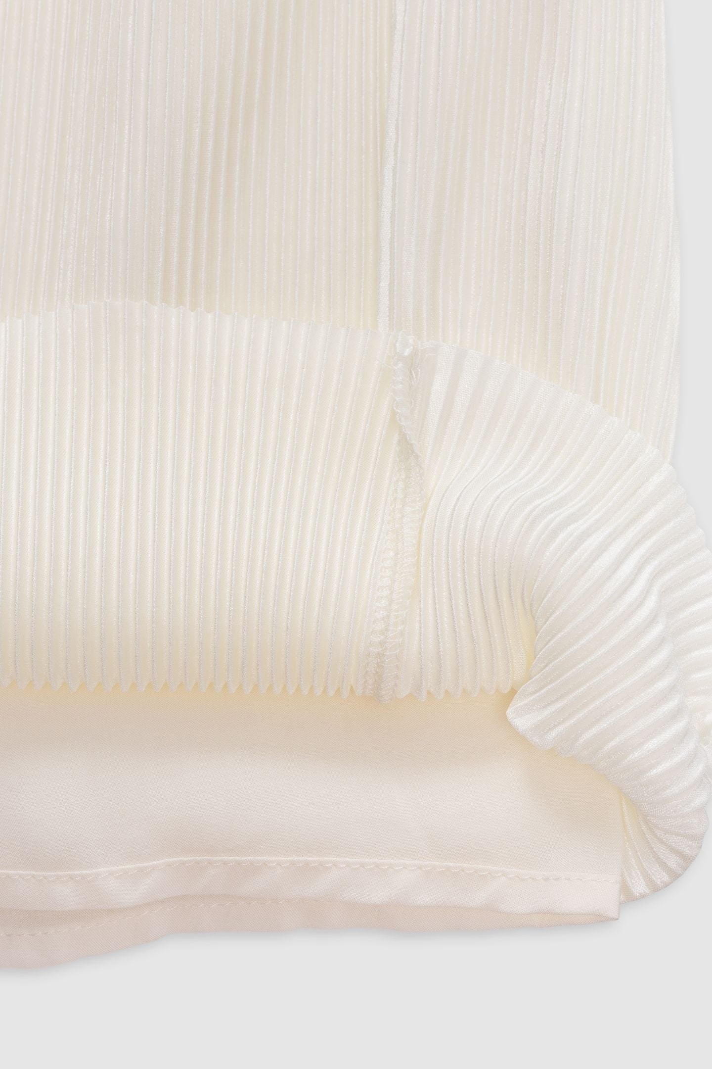 ECRU WIDE-LEG PANTS WITH SEQUINED PLEATS 6