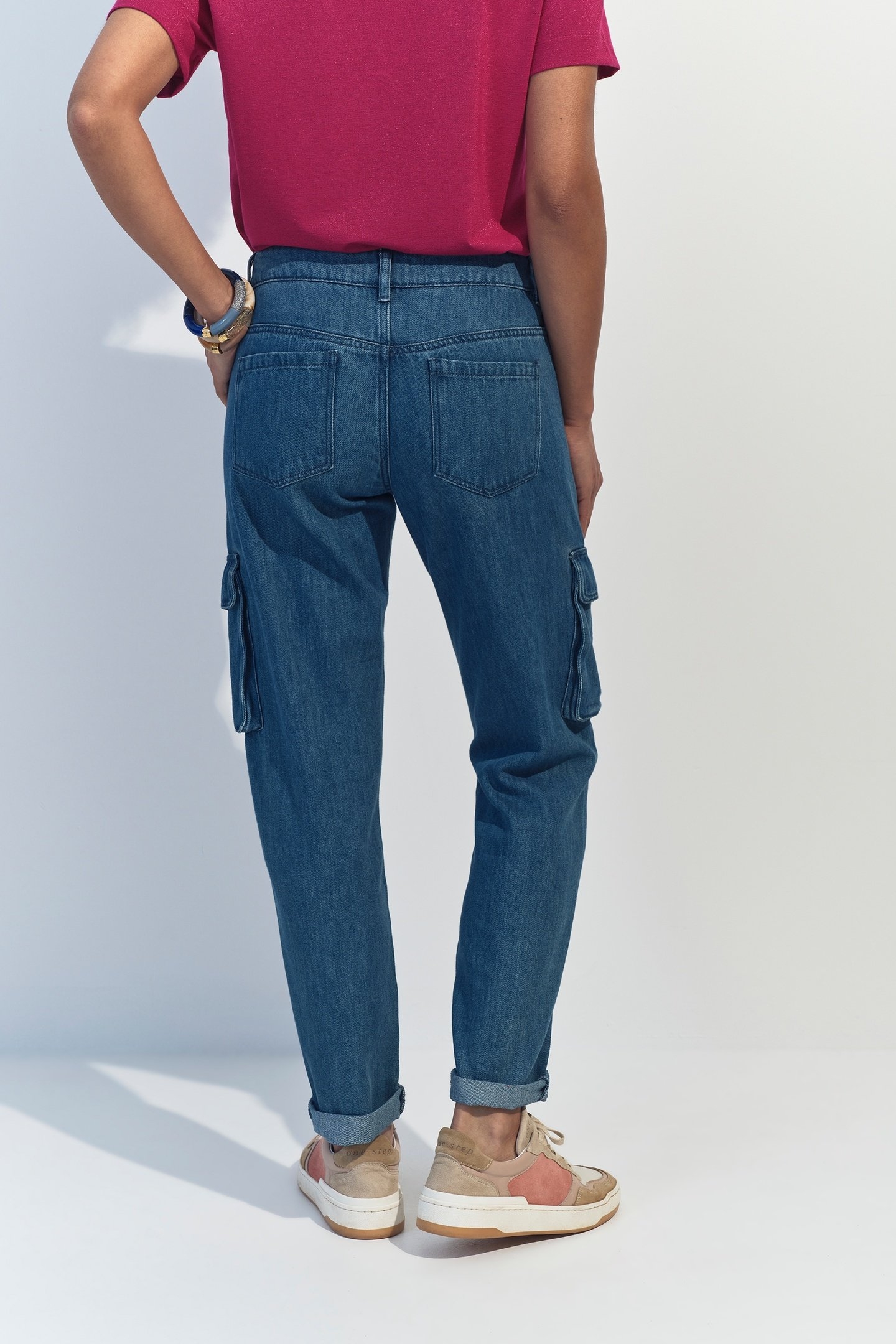 LE ZENDAYA - 7/8 CARROT BLUE BATTLE JEANS 3