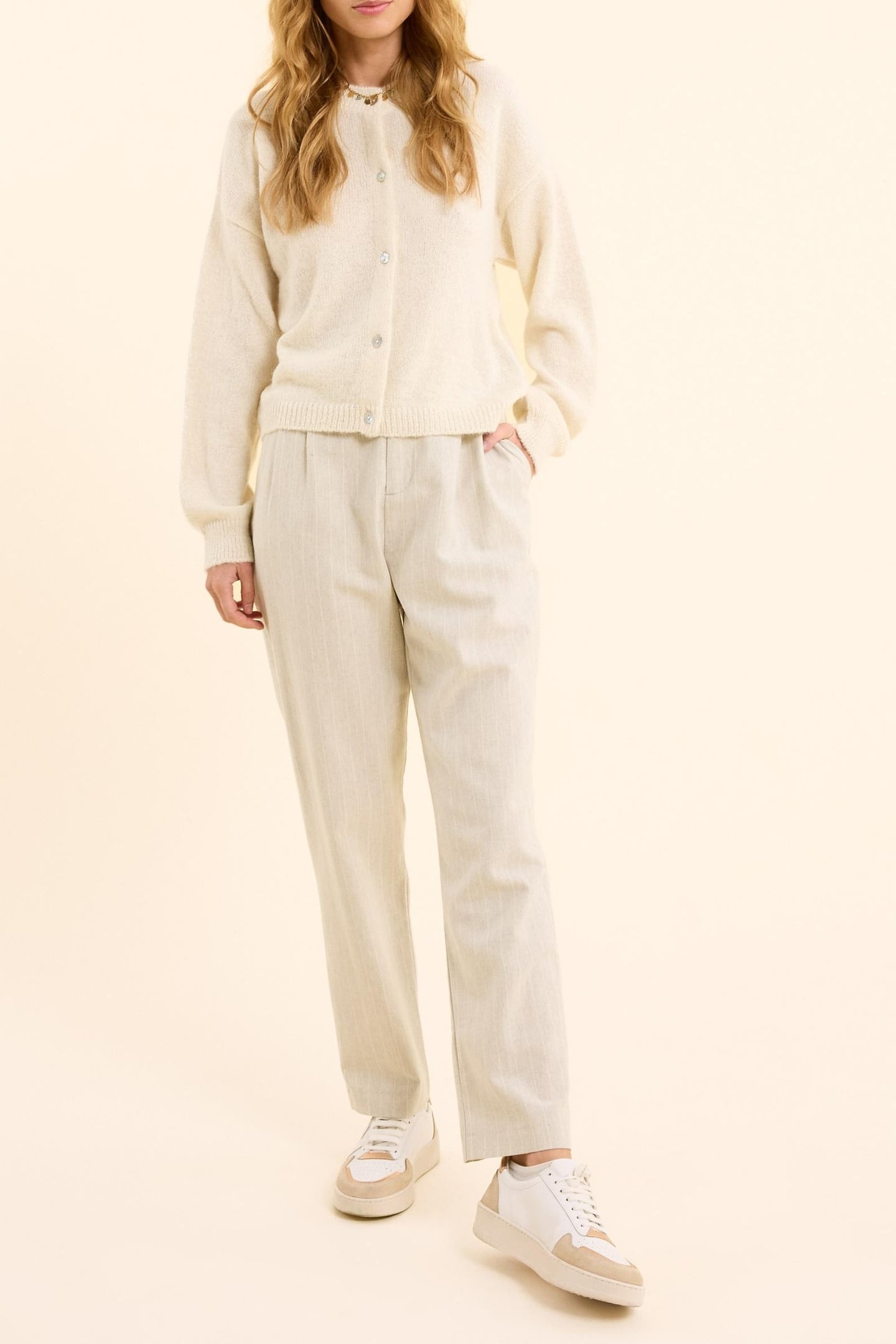 GREY STRIPED TENNIS SUIT PANTS HEATHER GREY 4