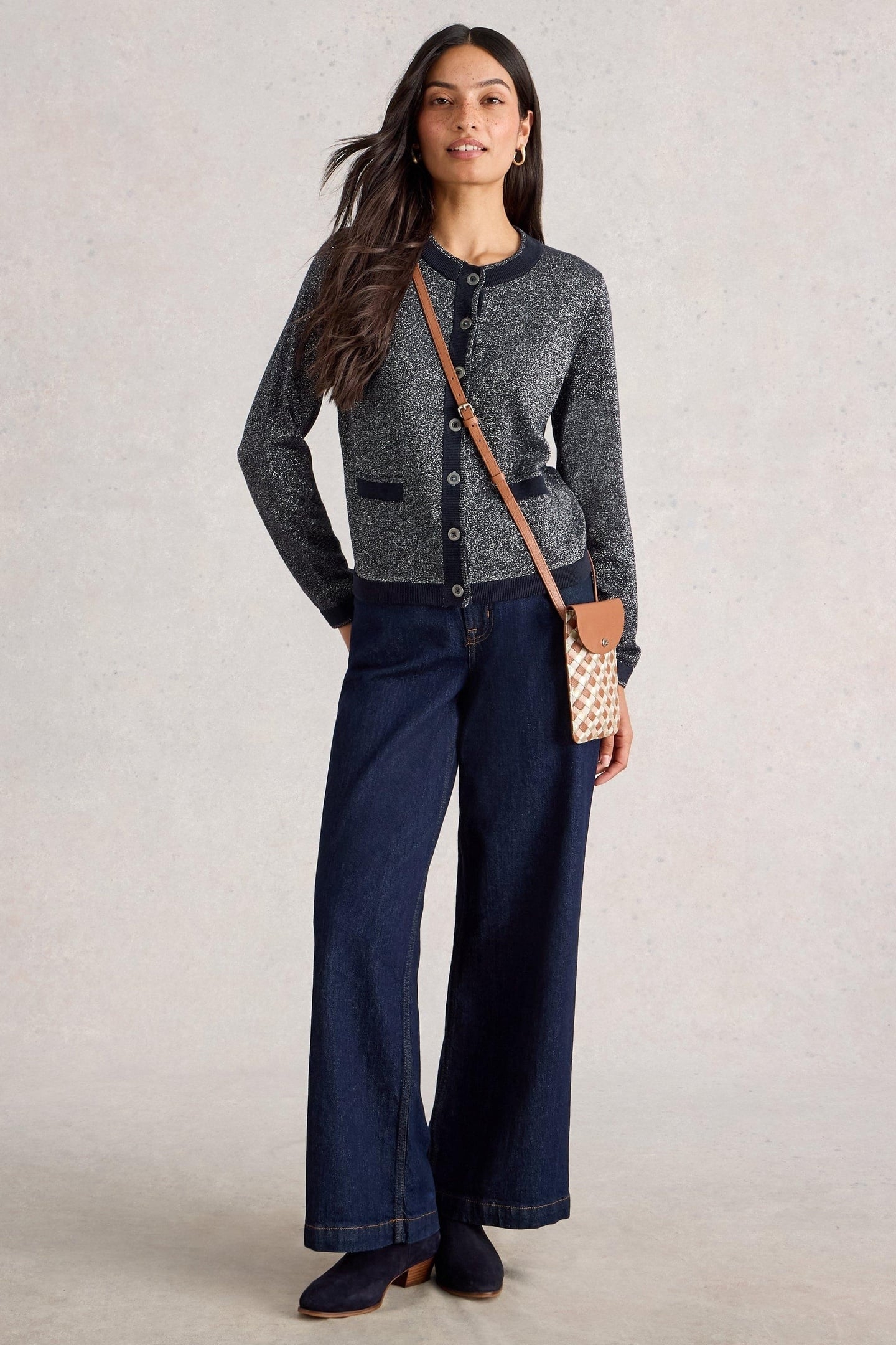 CHARLOTTE SPARKLE CARDI DARK NAVY 1