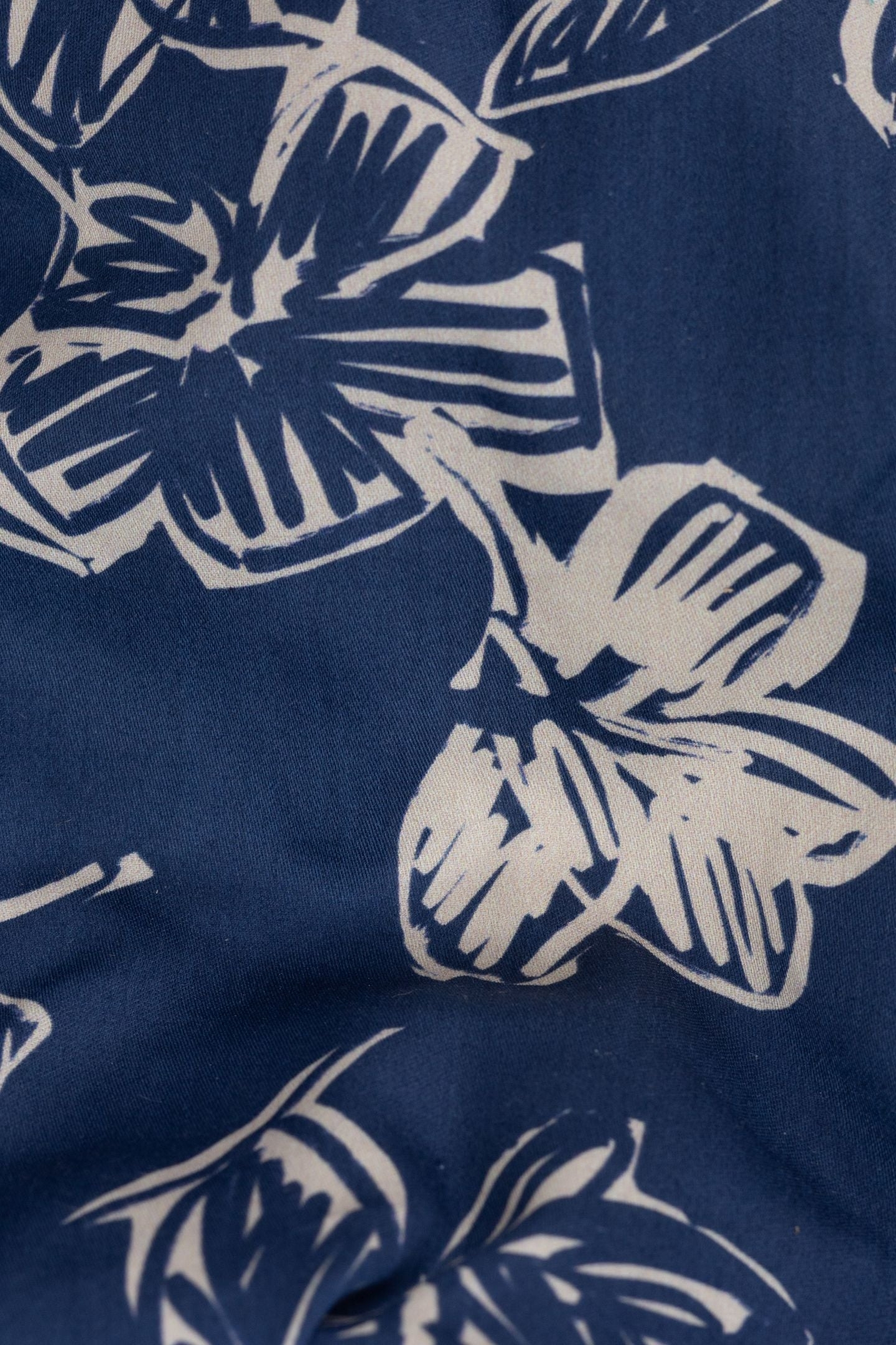 NAVY STRAPPY DRESS WITH XL FLOWER PRINT INDIGO 8