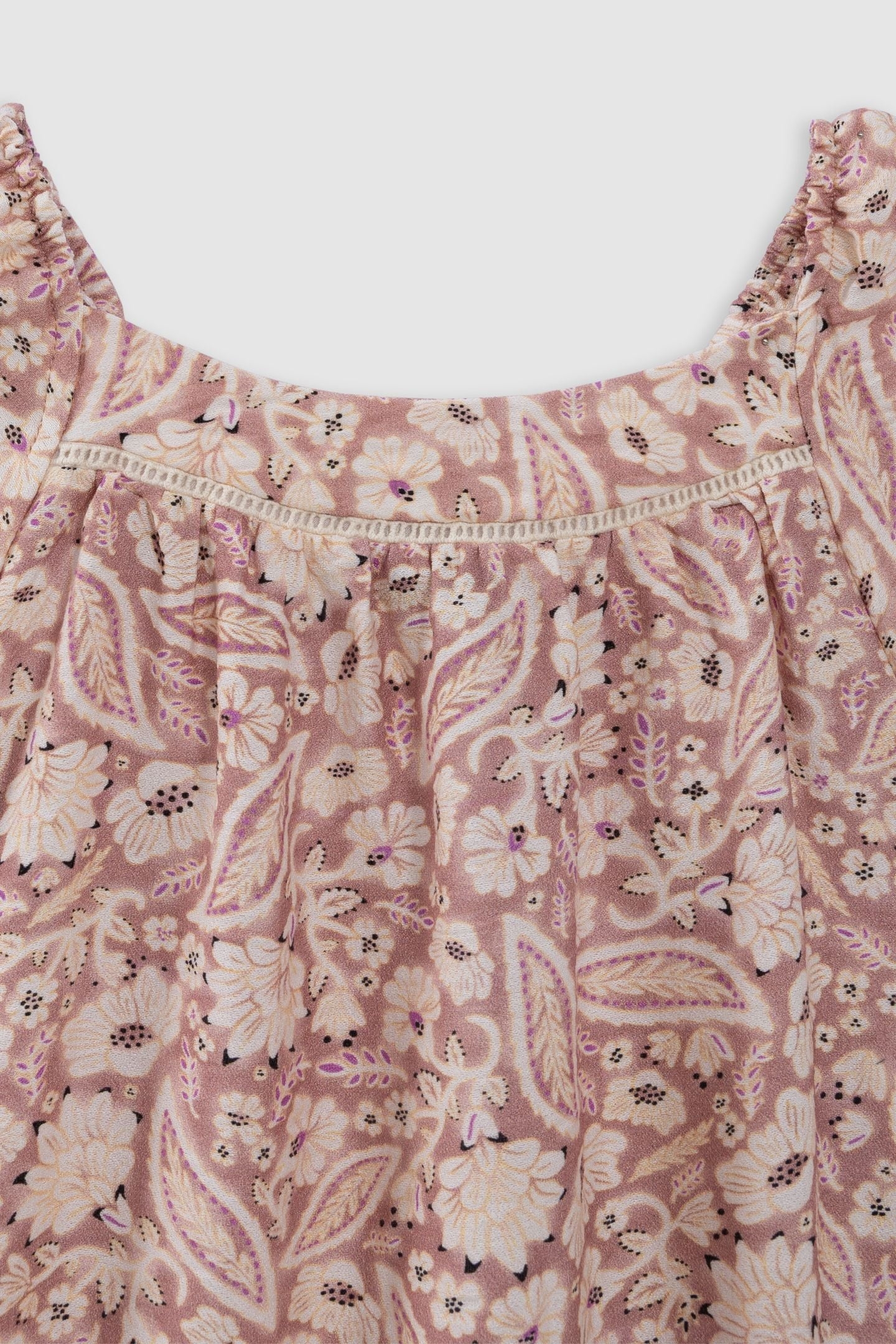PINK FLORAL PAISLEY LONG DRESS 3
