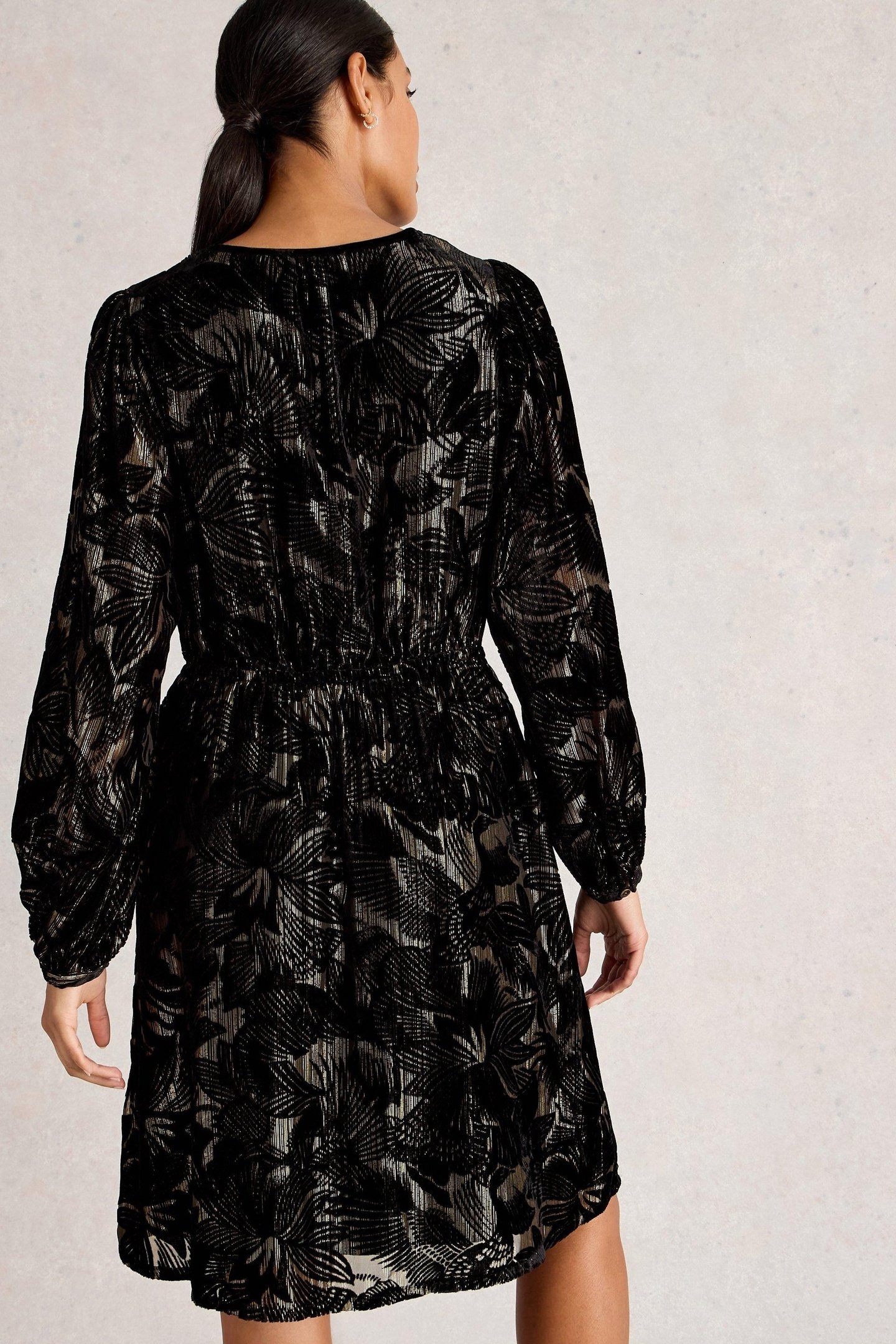 FAYE DEVORE VELVET DRESS BLACK MULTI 3