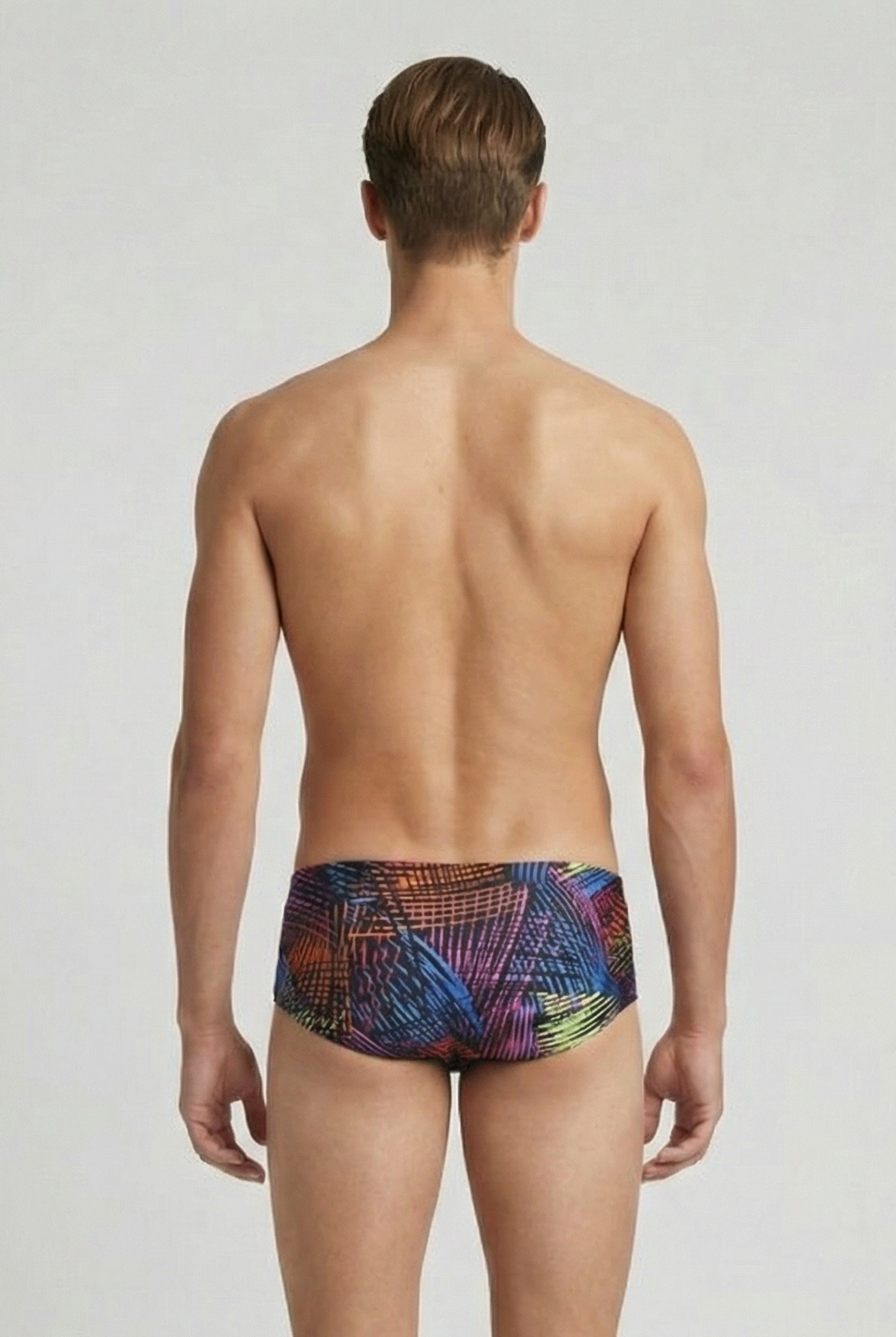 MEN'S ARENA ENERGY SWIM LOW WAIST SHORT BLACK MULTI 2