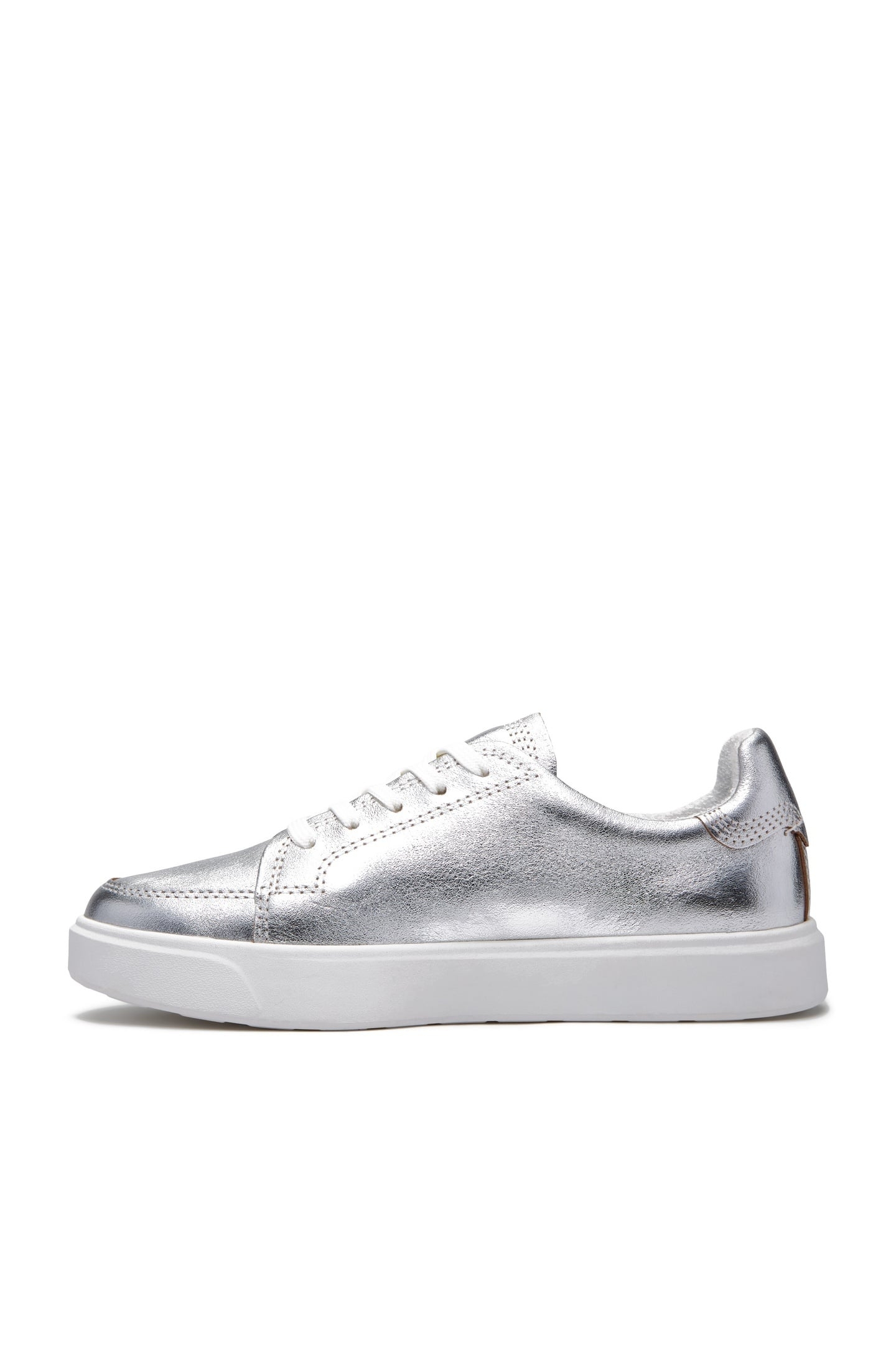 EMERSON STREET LOW LACE UP SNEAKER SILVER METALLIC 2