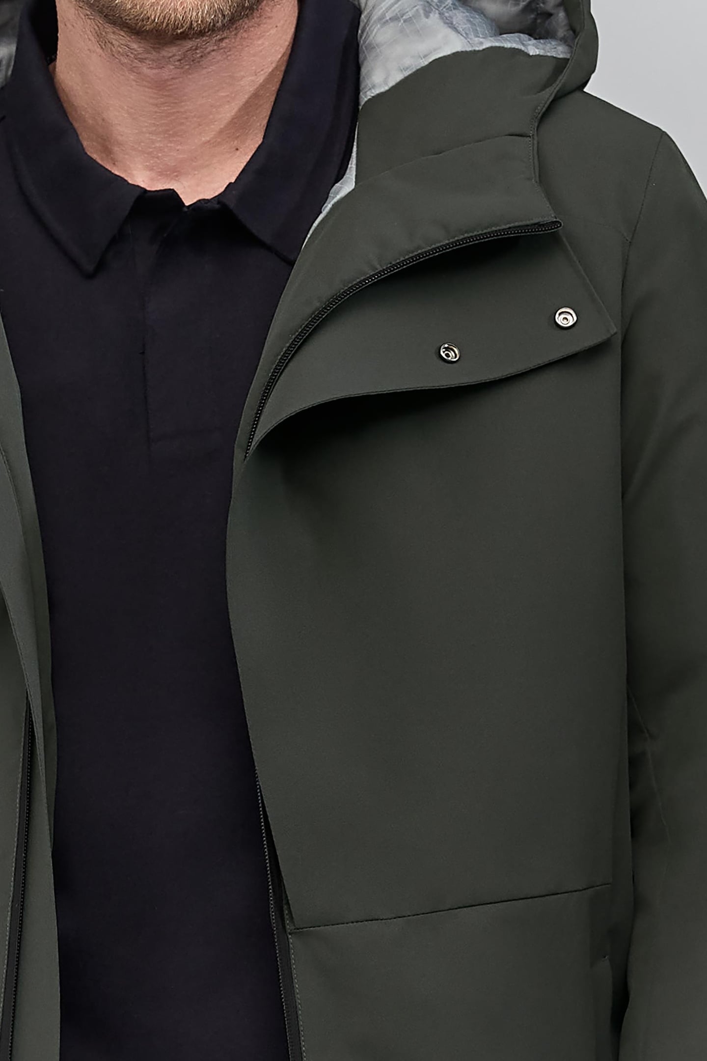 PARKA DARK GREEN INTERIOR MARBLE PRINT WATERPROOF HOMME 7