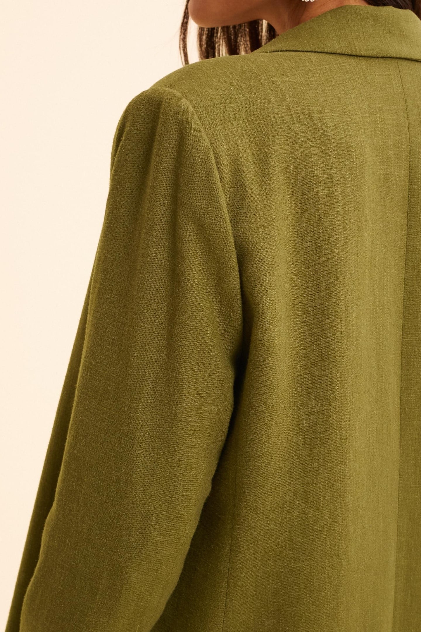 KHAKI LINEN BLEND SUIT JACKET KHAKI 8