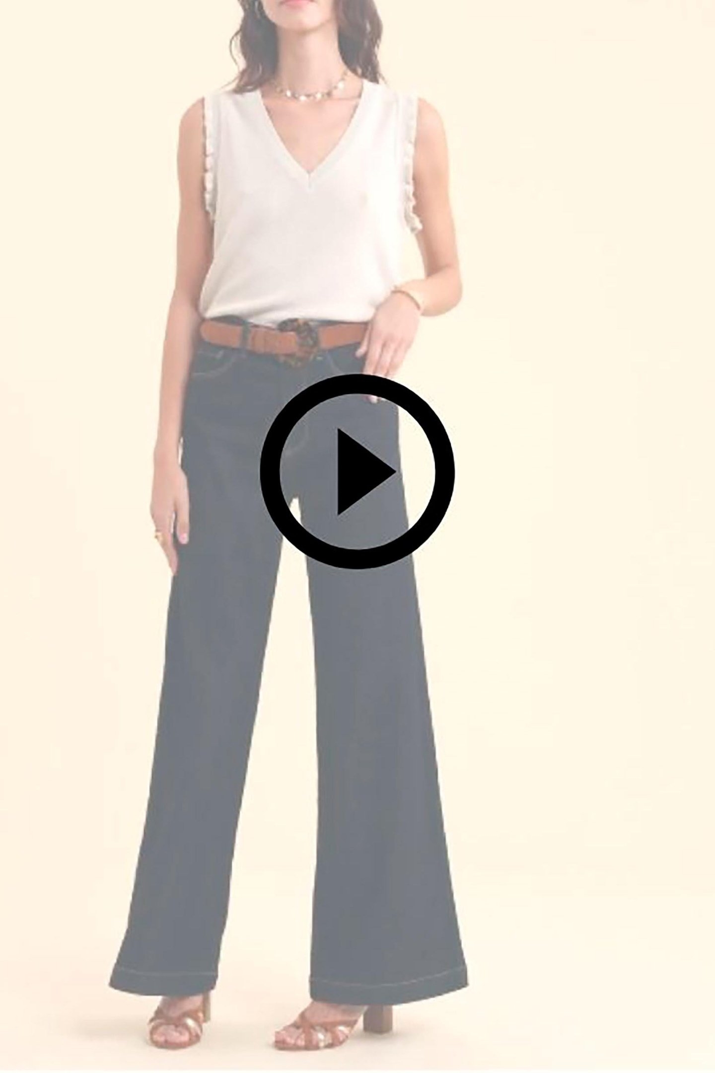 SLEEVELESS GOLD SWEATER LUREX KNIT ECRU 3