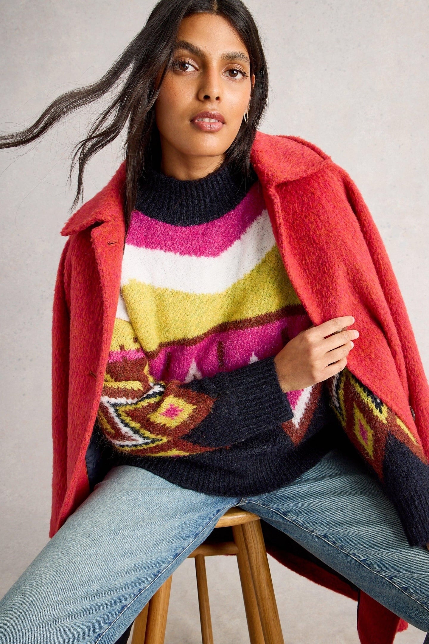 ALICE ABSTRACT JUMPER GREY MULTI 5