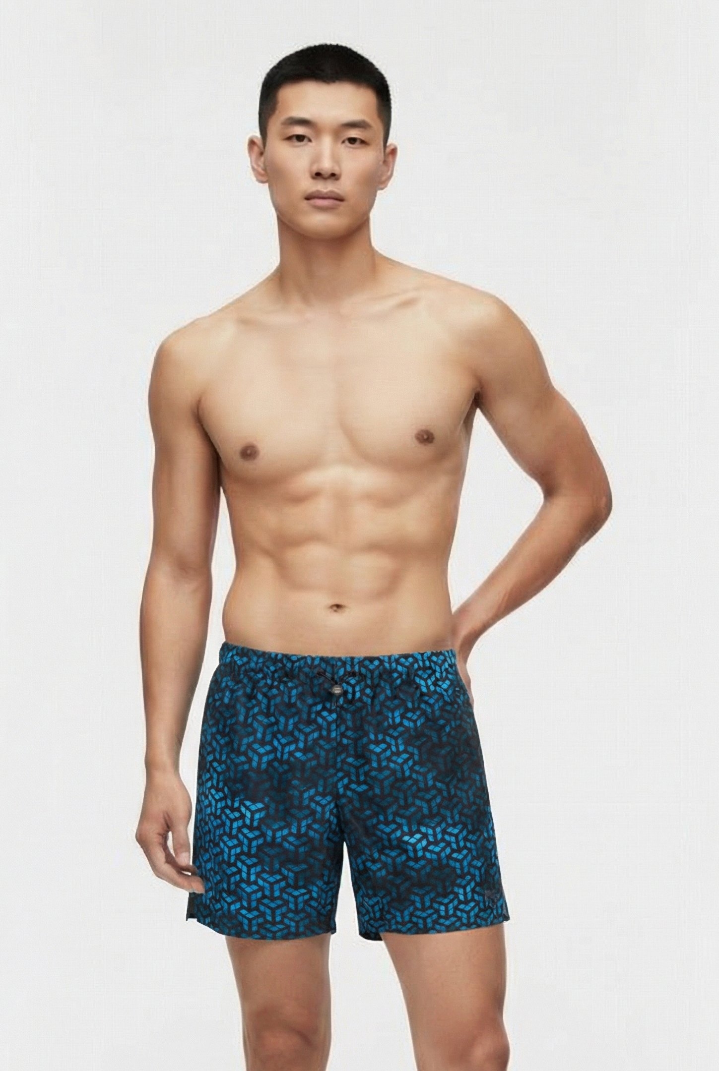 MEN'S ARENA EVO BEACH BOXER AO BLACK-TURQUOISE MULTI 1