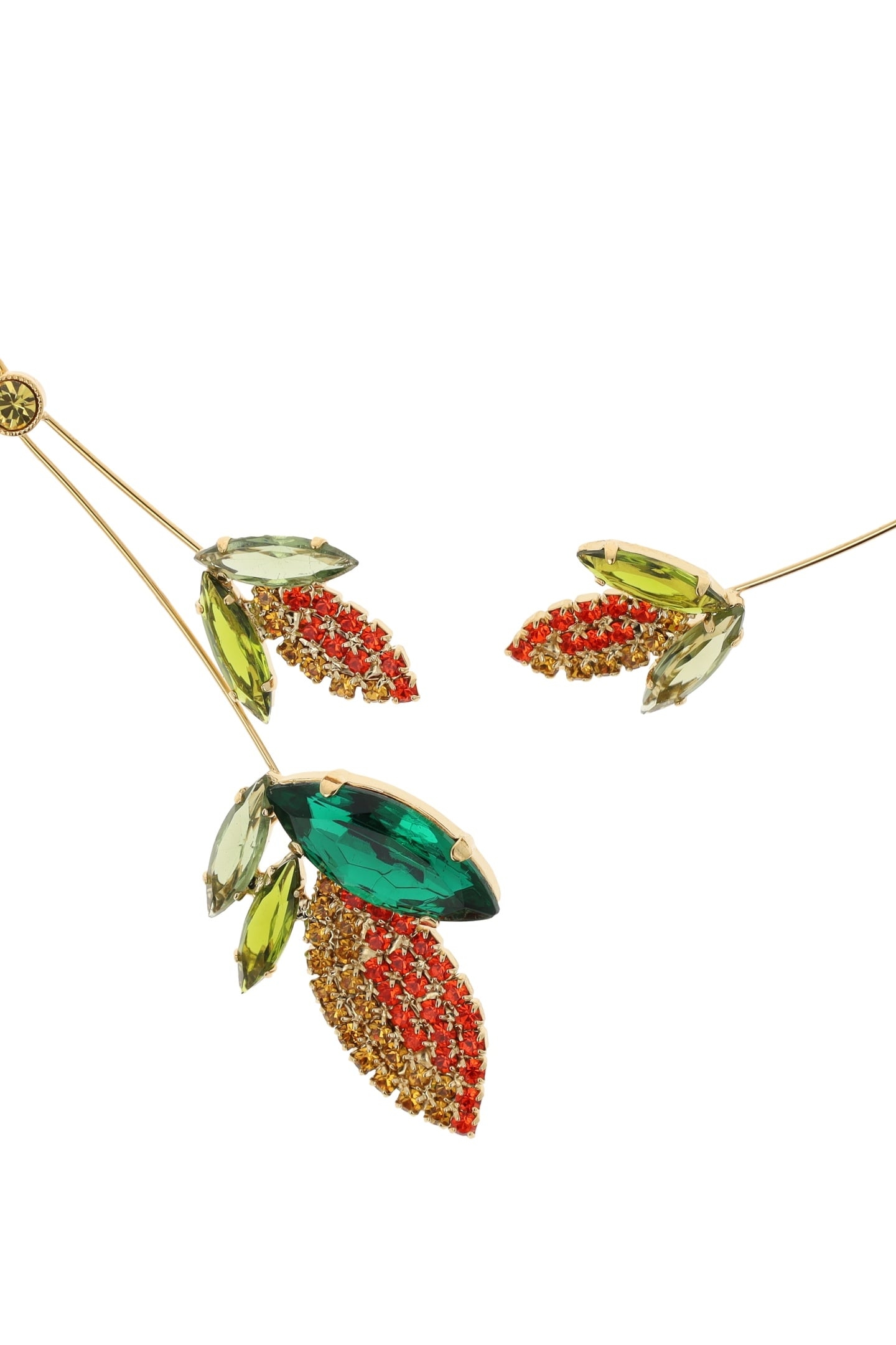 BLOSSOM FLOWER NECKLACE ORANGE, GREEN 2