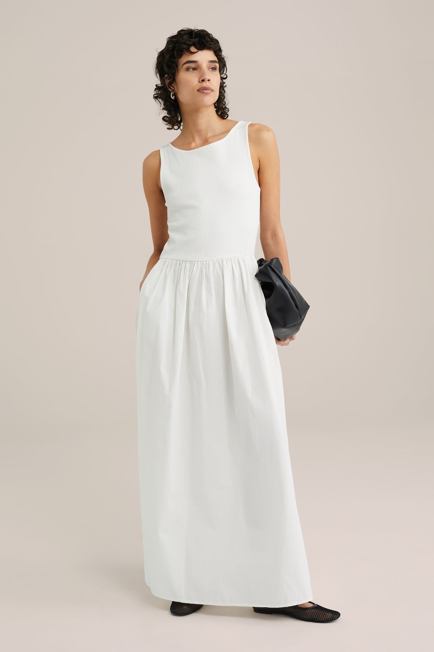 DRESS MID LENGTH WHITE 1