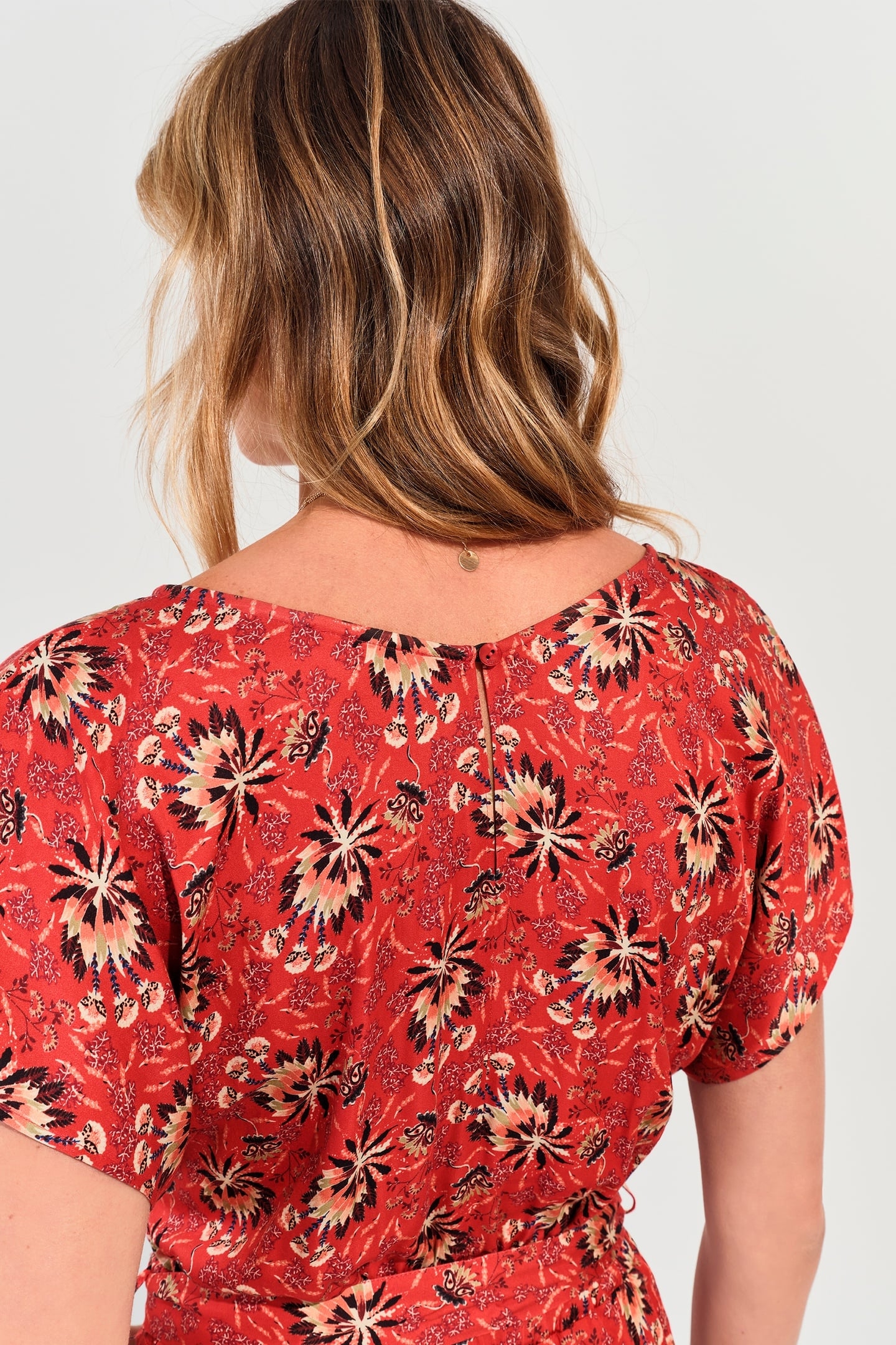 RODRIGUE - ORANGE JUMPSUIT WITH SUMMER FLORAL PRINT 4