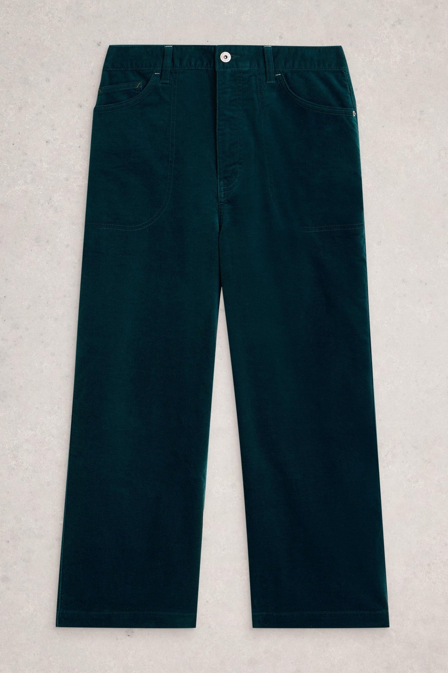 TIA VELVET WIDE LEG CROP DARK TEAL 4