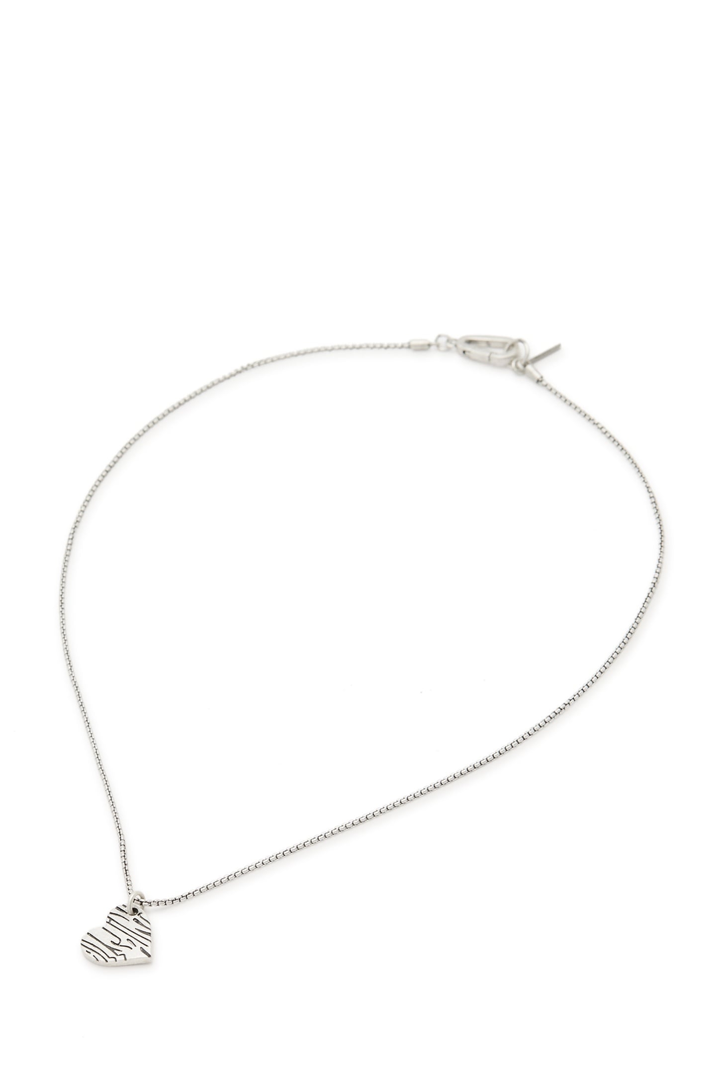 BYRON HEART NECKLACE WARM SILVER 3