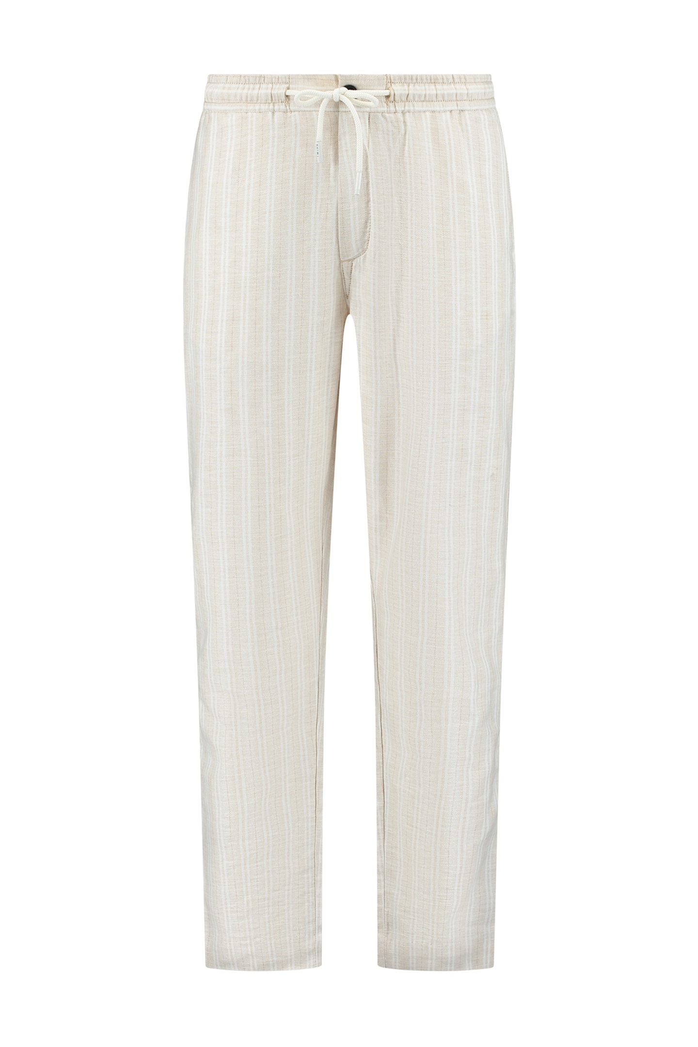 LENNY LINEN TROUSERS YARN DYE STRIPES BEIGE SAND STRIPES 5