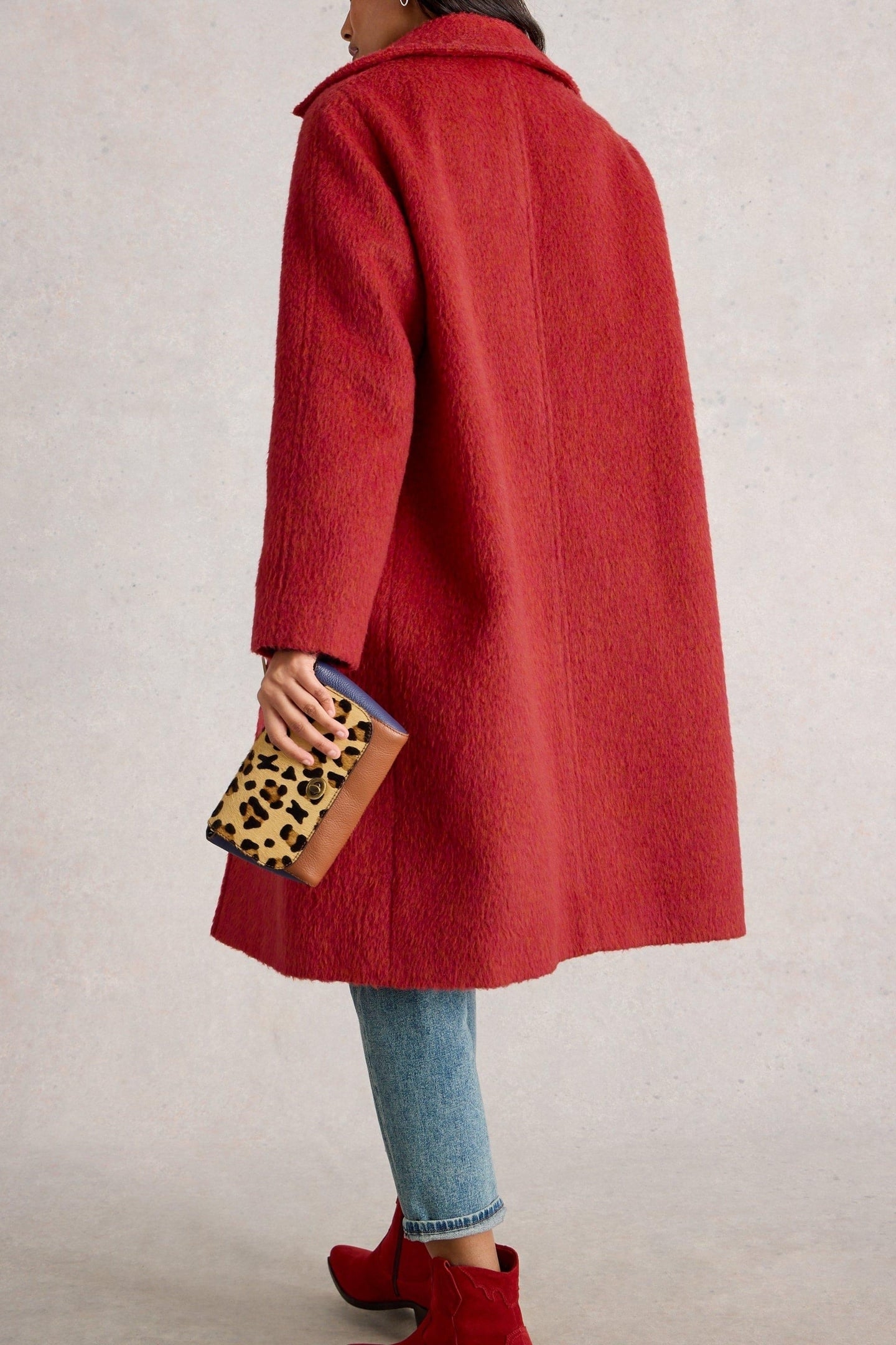 KELSEY WOOL BLEND COAT BRIGHT RED 2